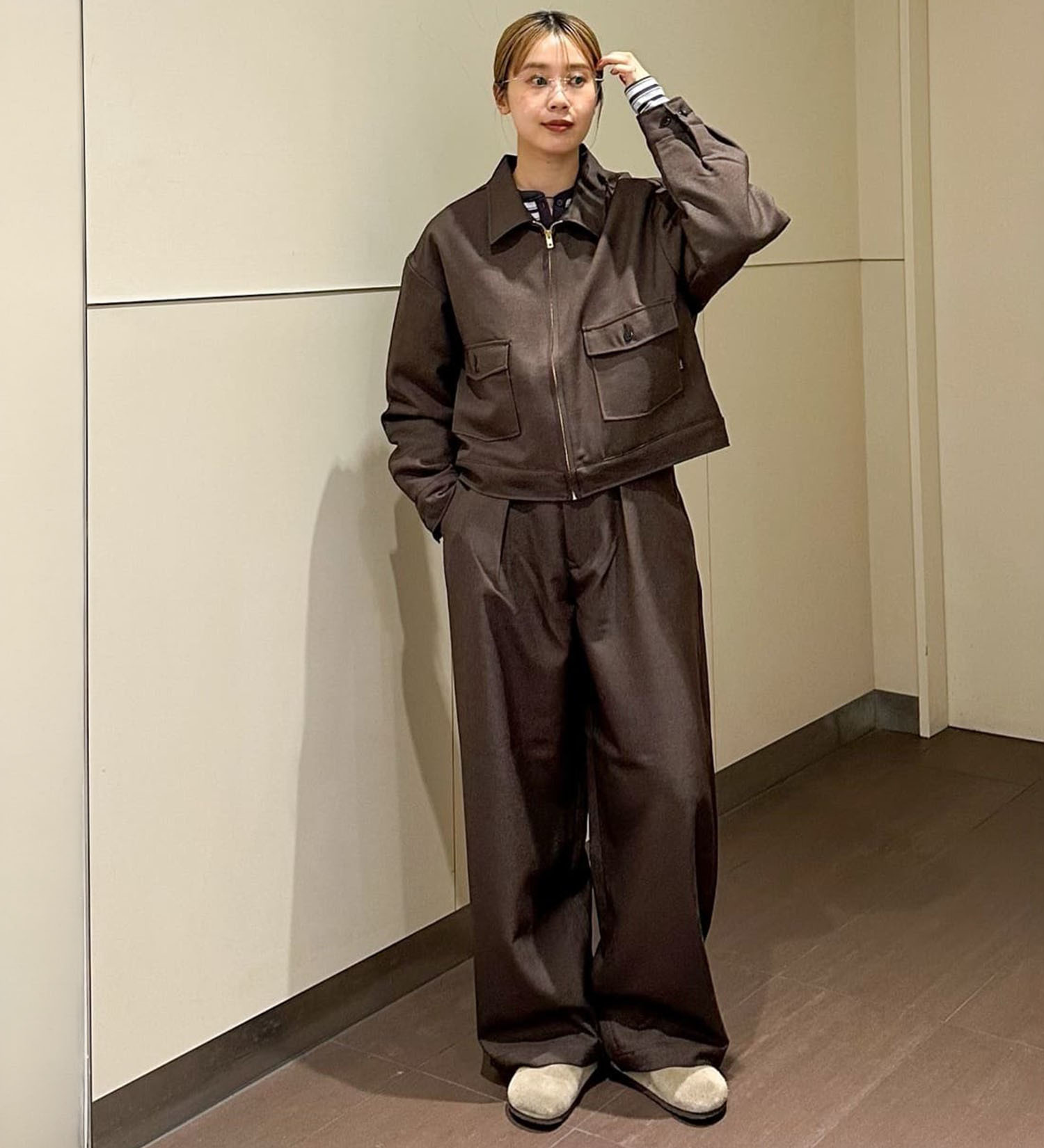 Lee(リー)の【試着対象】【LOOKBOOK掲載】CHETOPA LOOSE TROUSERS/チェトパルーズトラウザー|パンツ/パンツ/レディース|ブラウン