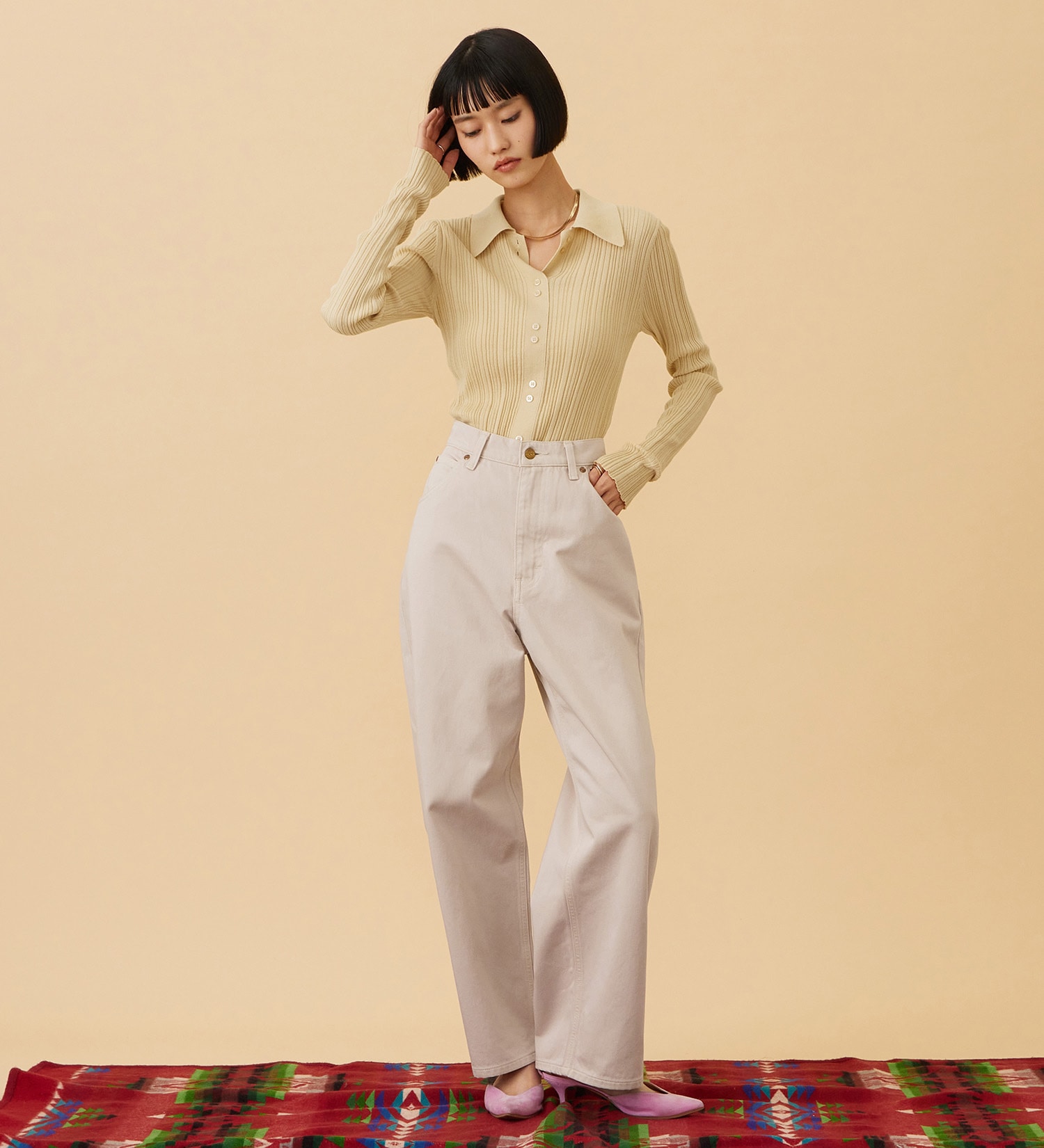 Lee(リー)の【LOOKBOOK掲載】WESRETNER PANTS/ウエスタナーパンツ【セットアップ可】|パンツ/パンツ/レディース|ピンク