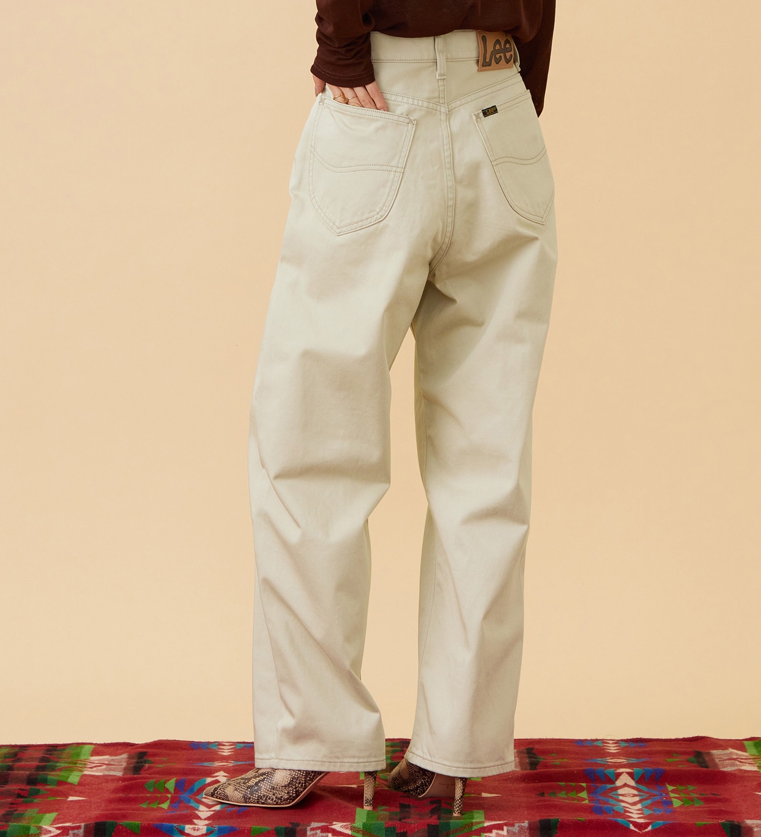 Lee(リー)の【試着対象】【LOOKBOOK掲載】WESRETNER PANTS/ウエスタナーパンツ【セットアップ可】|パンツ/パンツ/レディース|ベージュ