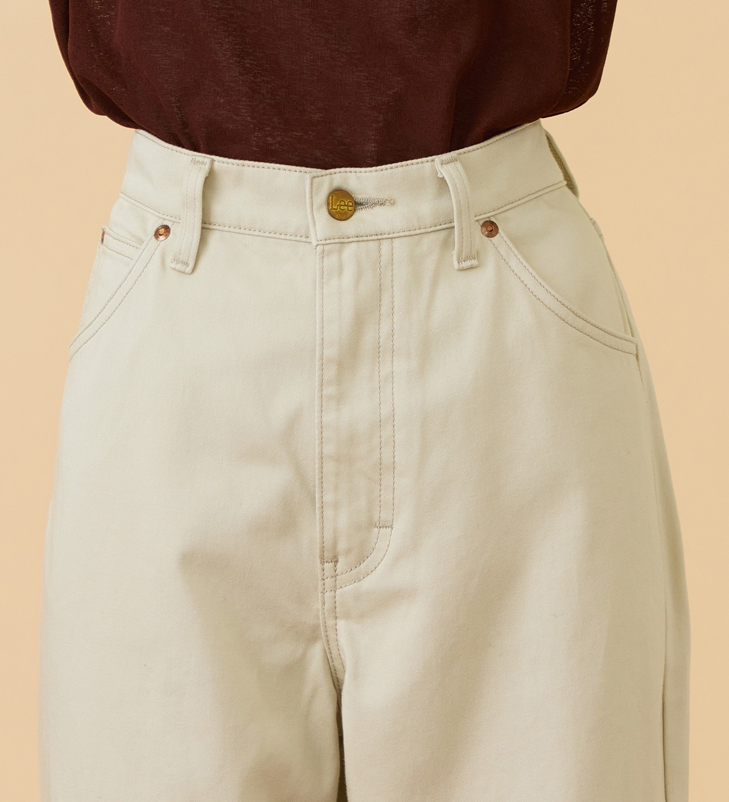 Lee(リー)の【試着対象】【LOOKBOOK掲載】WESRETNER PANTS/ウエスタナーパンツ【セットアップ可】|パンツ/パンツ/レディース|ベージュ