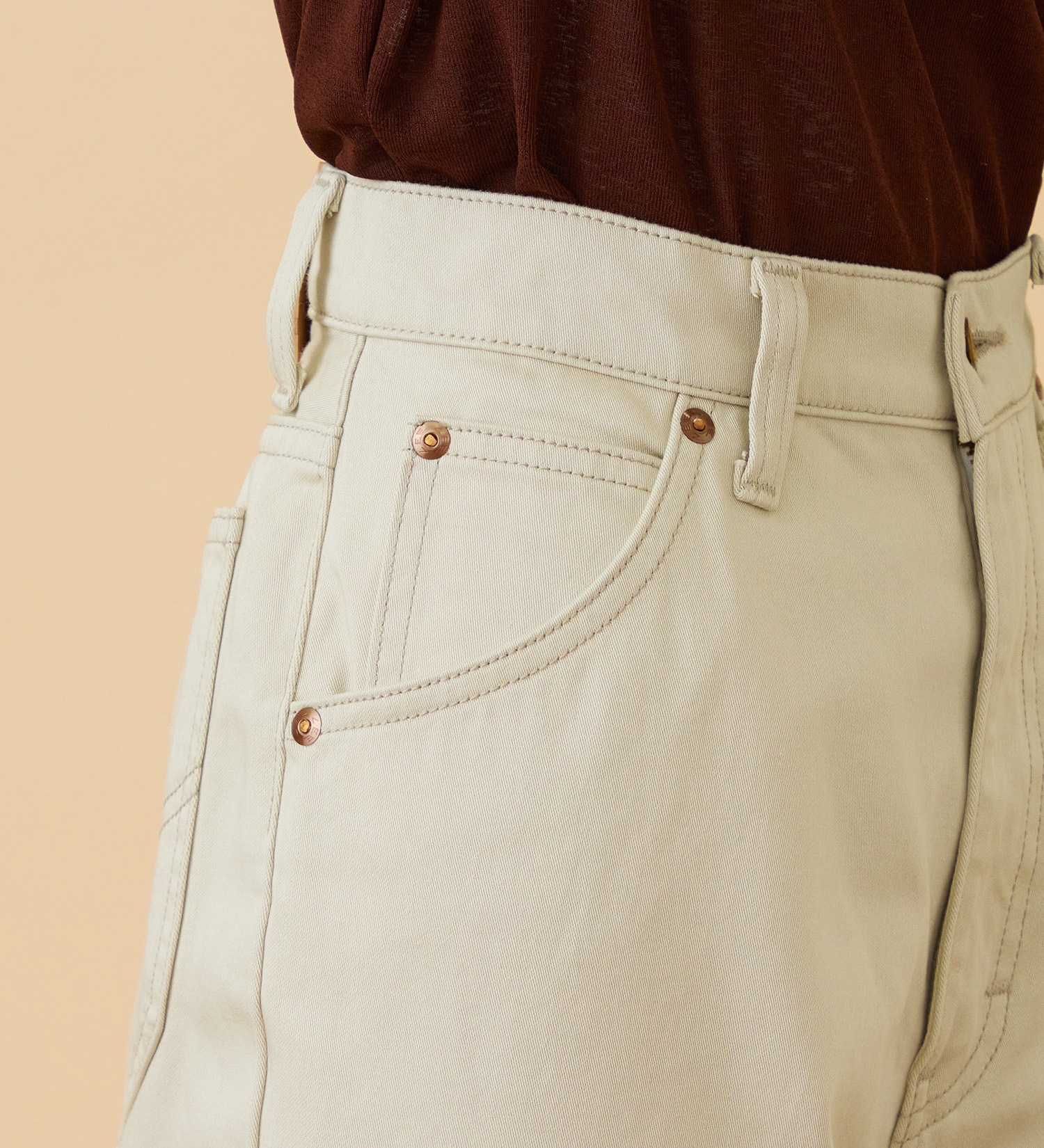 Lee(リー)の【試着対象】【LOOKBOOK掲載】WESRETNER PANTS/ウエスタナーパンツ【セットアップ可】|パンツ/パンツ/レディース|ベージュ