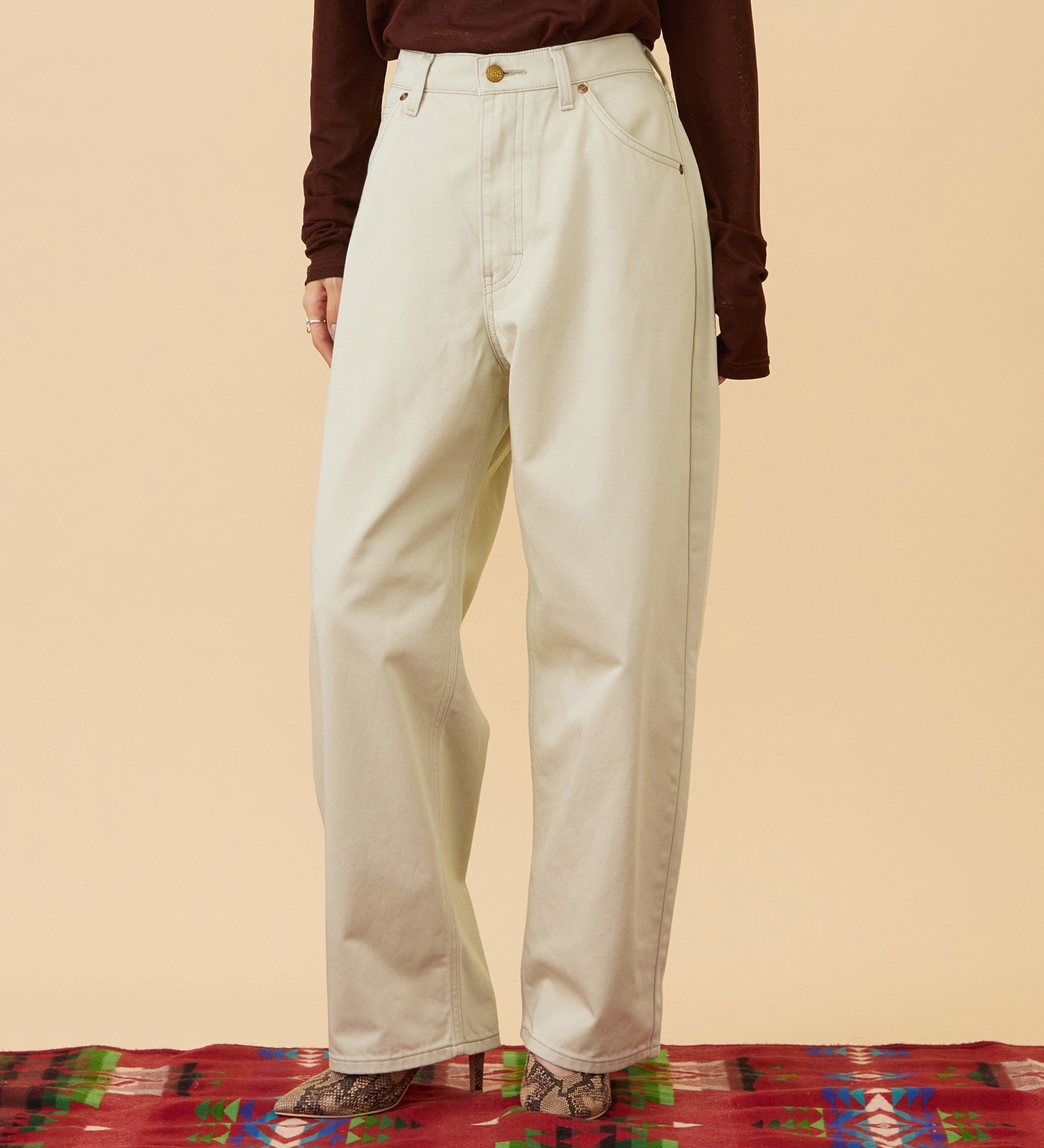 Lee(リー)の【試着対象】【LOOKBOOK掲載】WESRETNER PANTS/ウエスタナーパンツ【セットアップ可】|パンツ/パンツ/レディース|ベージュ