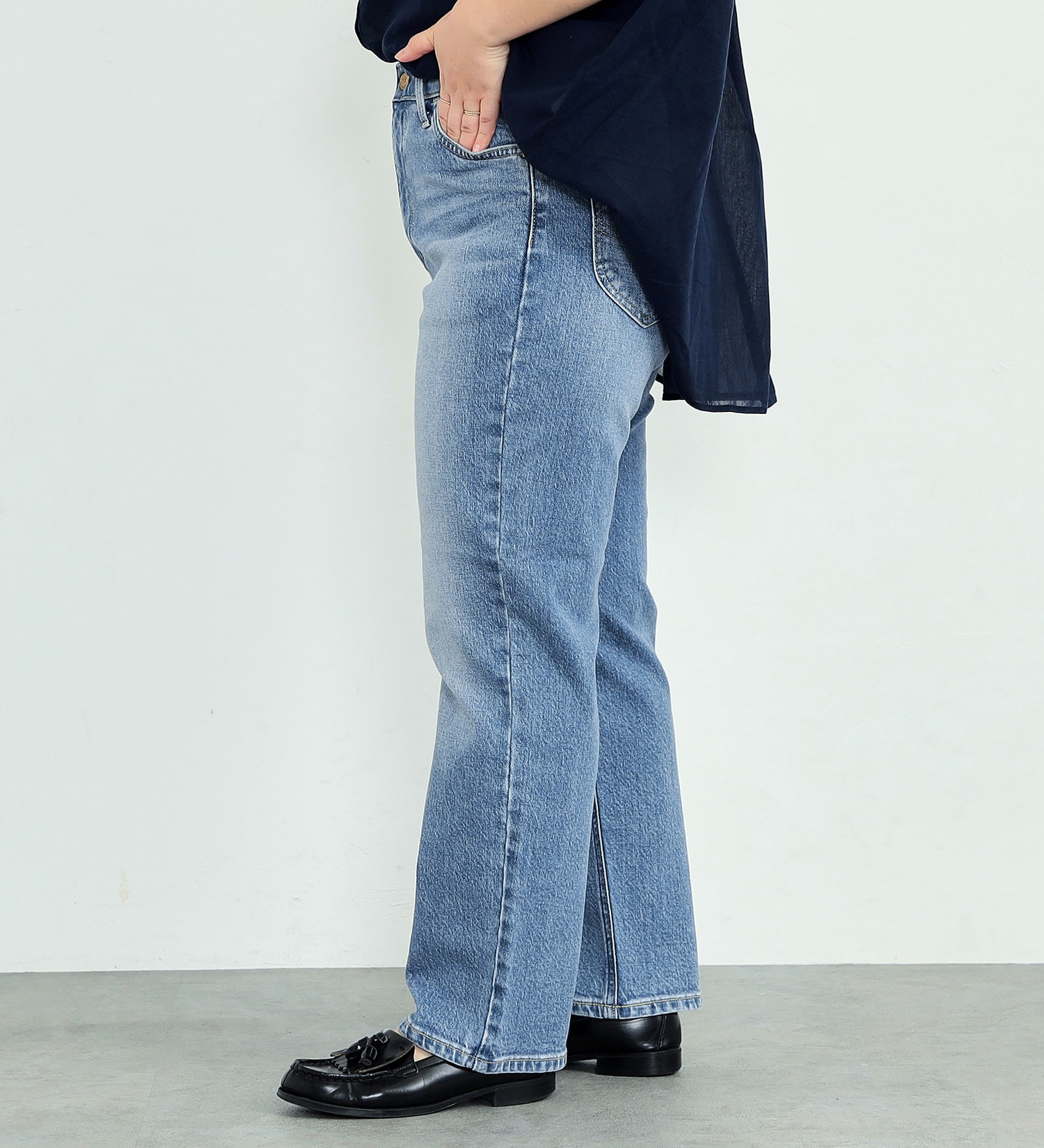 Lee(リー)の【GW SALE】リニューアル Lee BABE ストレッチ/ストレートデニムパンツ 【豊富なサイズ展開XXS-4L】|パンツ/デニム/ジーンズパンツ/レディース|淡色ブルー