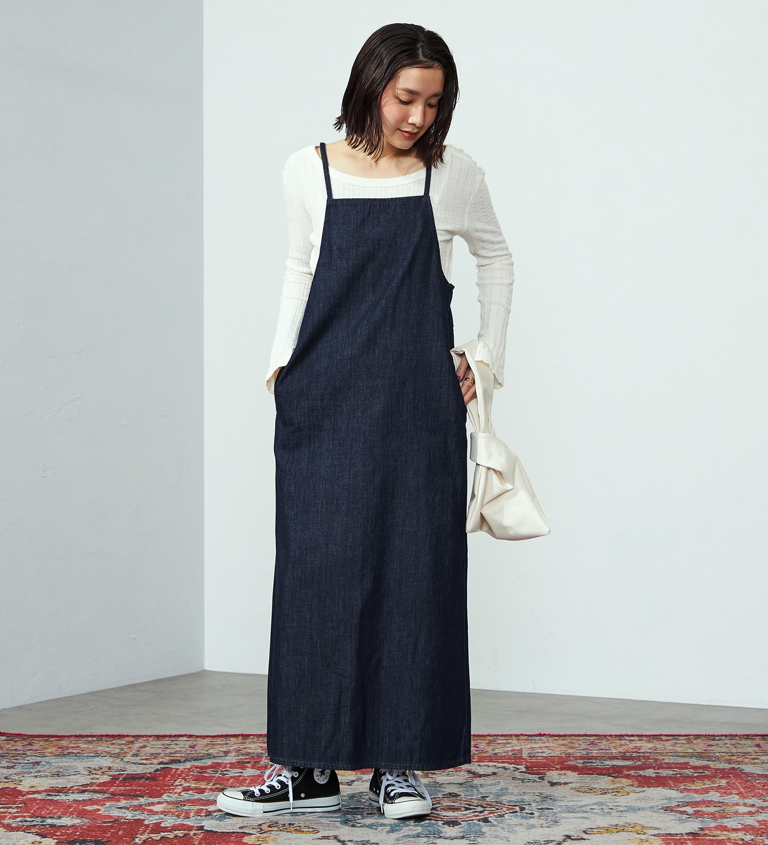 Lee(リー)の【ポイントアップ対象】RELAX SALOPETTE DRESS/サロペット/ワンピース|オールインワン/サロペット/オーバーオール/レディース|インディゴブルー