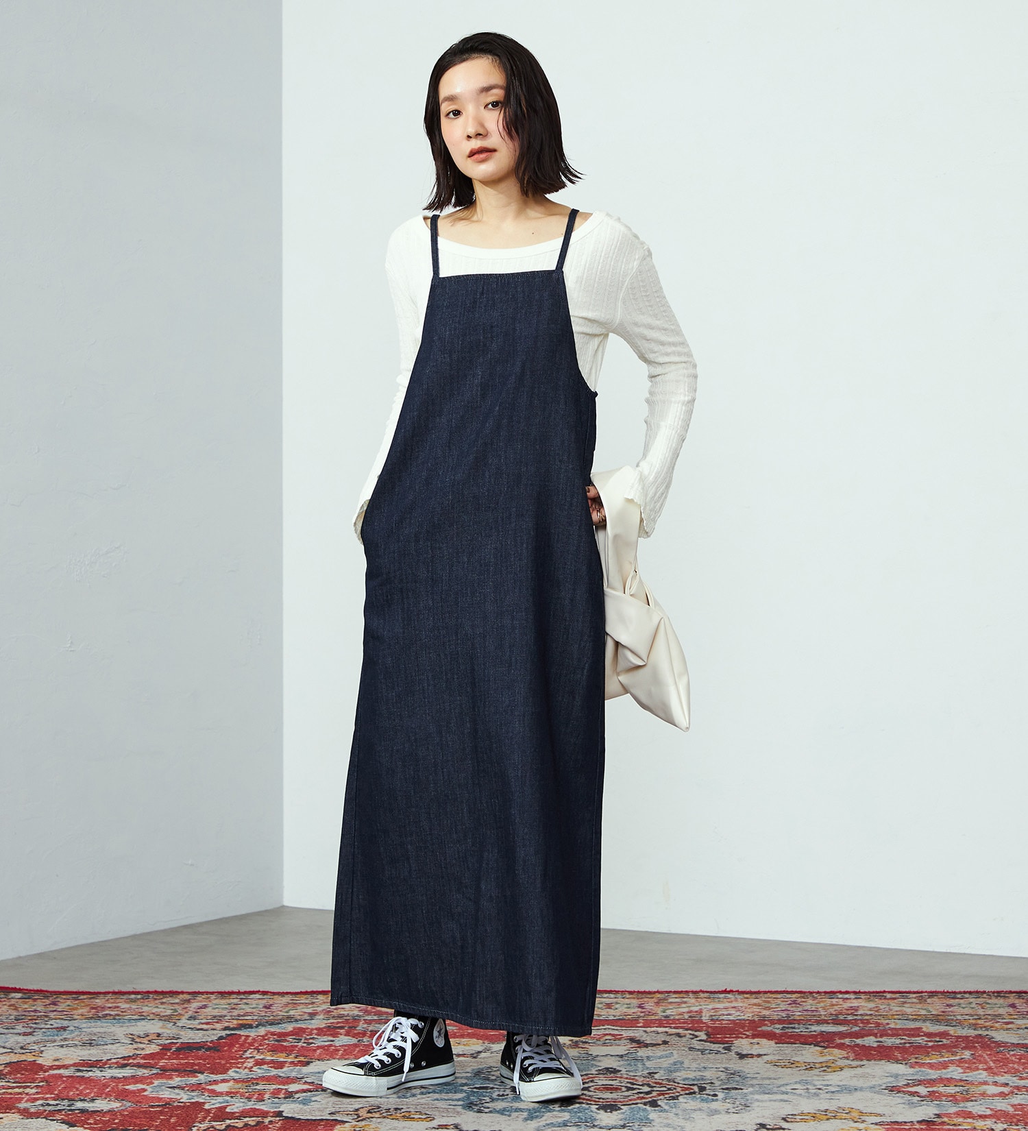 Lee(リー)の【ポイントアップ対象】RELAX SALOPETTE DRESS/サロペット/ワンピース|オールインワン/サロペット/オーバーオール/レディース|インディゴブルー