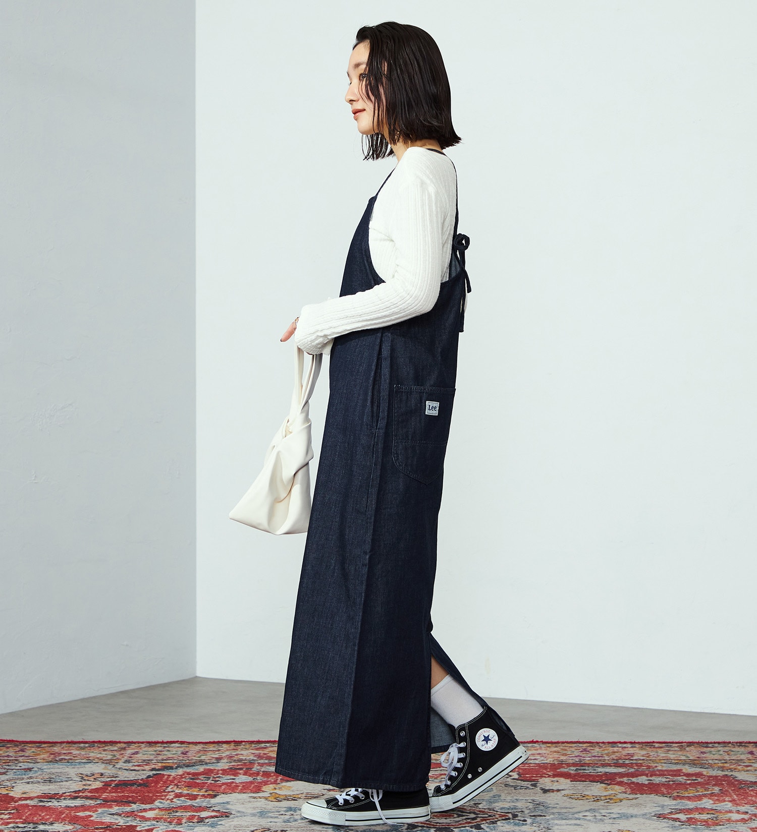 Lee(リー)の【ポイントアップ対象】RELAX SALOPETTE DRESS/サロペット/ワンピース|オールインワン/サロペット/オーバーオール/レディース|インディゴブルー