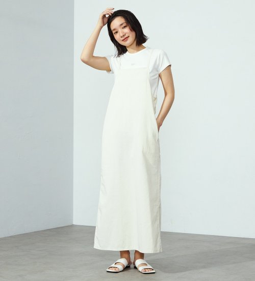 Lee(リー)の【ポイントアップ対象】RELAX SALOPETTE DRESS/サロペット/ワンピース|オールインワン/サロペット/オーバーオール/レディース|ホワイト