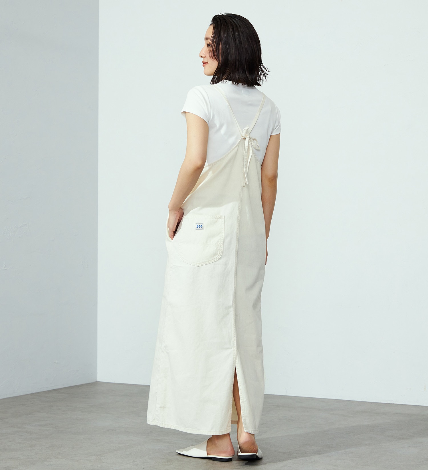 Lee(リー)のRELAX SALOPETTE DRESS/サロペット/ワンピース|オールインワン/サロペット/オーバーオール/レディース|ホワイト