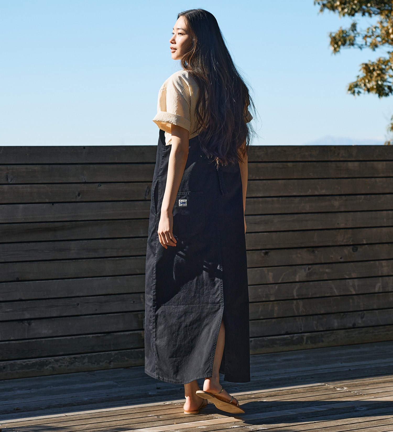 Lee(リー)のRELAX SALOPETTE DRESS/サロペット/ワンピース|オールインワン/サロペット/オーバーオール/レディース|ブラック