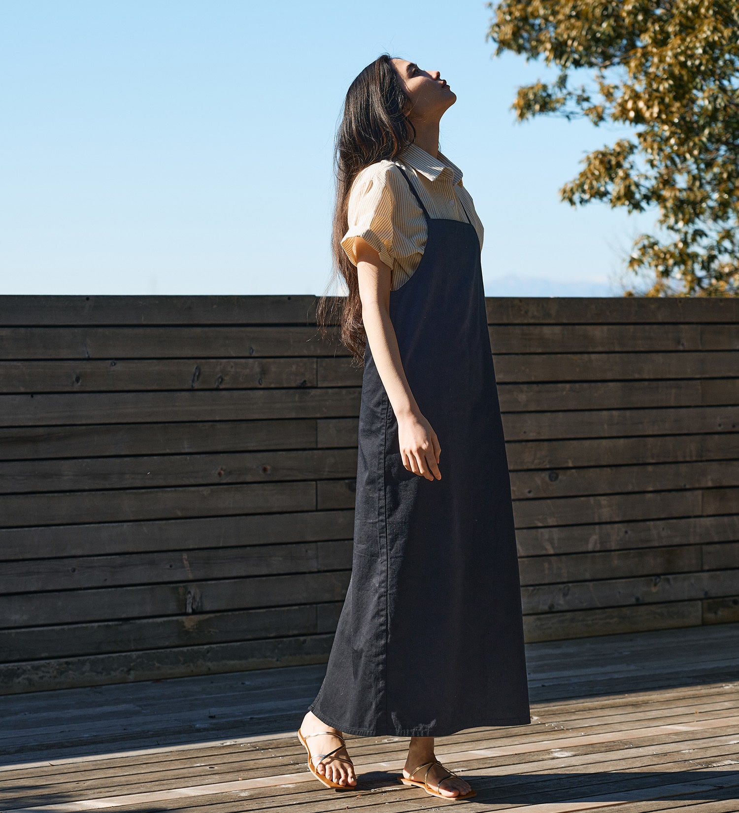 Lee(リー)のRELAX SALOPETTE DRESS/サロペット/ワンピース|オールインワン/サロペット/オーバーオール/レディース|ブラック