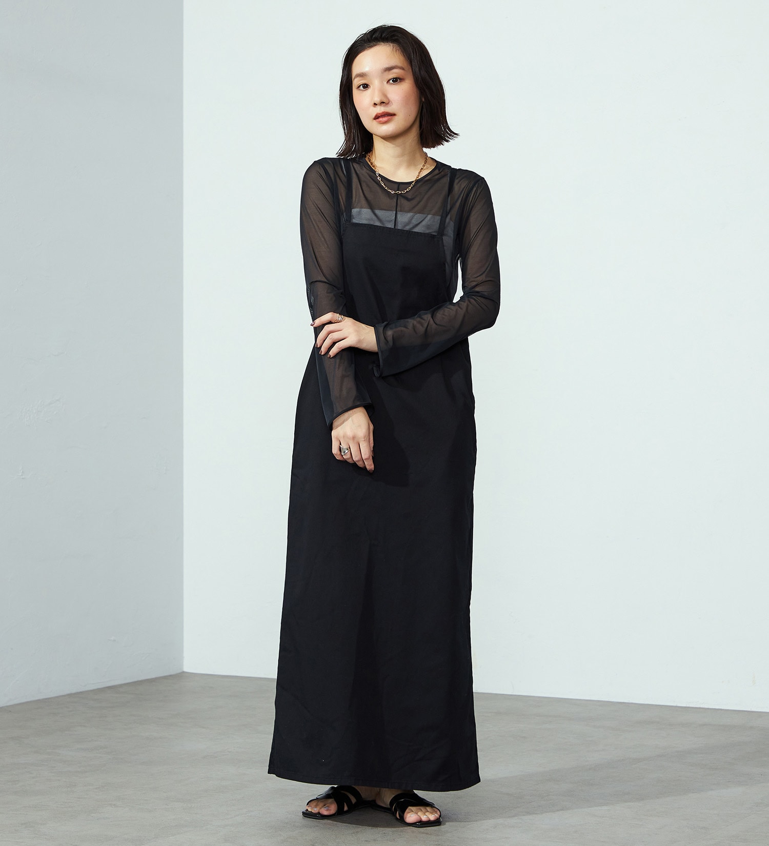 Lee(リー)のRELAX SALOPETTE DRESS/サロペット/ワンピース|オールインワン/サロペット/オーバーオール/レディース|ブラック