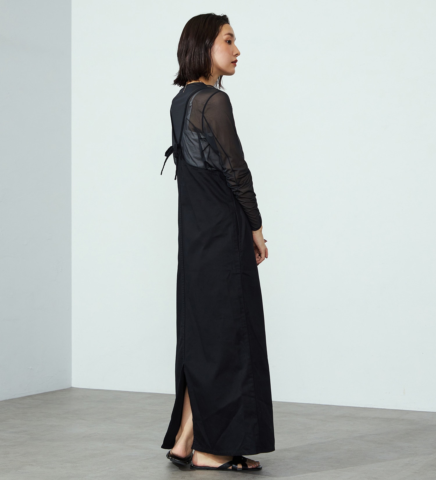 Lee(リー)のRELAX SALOPETTE DRESS/サロペット/ワンピース|オールインワン/サロペット/オーバーオール/レディース|ブラック