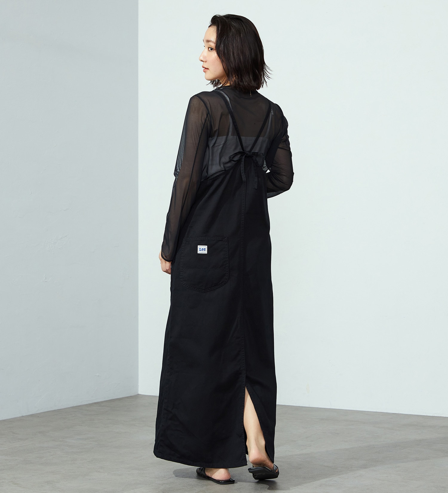 Lee(リー)のRELAX SALOPETTE DRESS/サロペット/ワンピース|オールインワン/サロペット/オーバーオール/レディース|ブラック