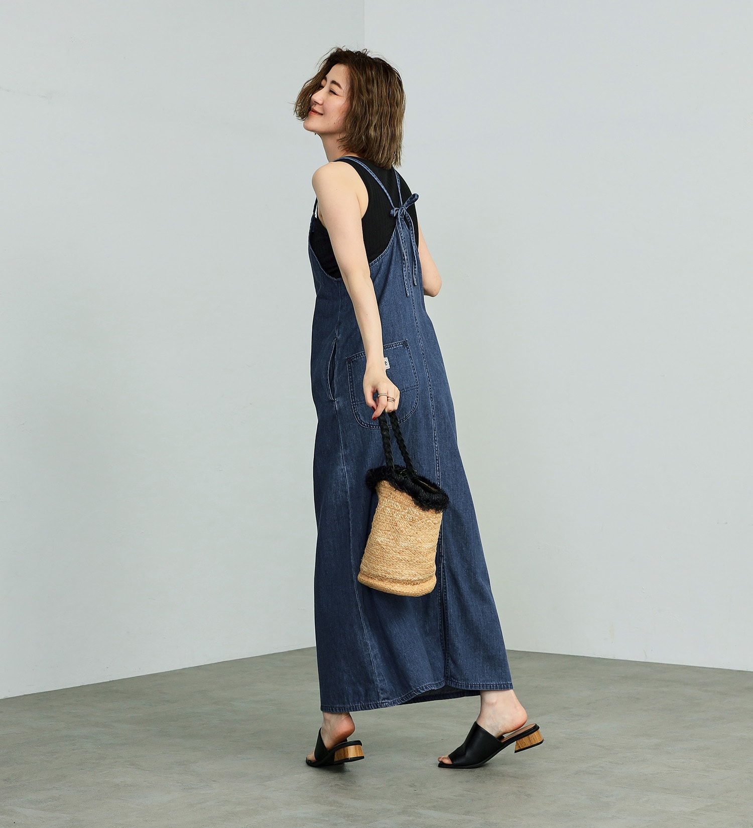 Lee(リー)の【ポイントアップ対象】RELAX SALOPETTE DRESS/サロペット/ワンピース|オールインワン/サロペット/オーバーオール/レディース|中色ブルー