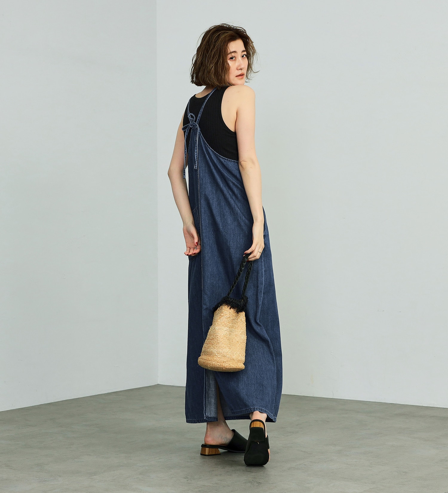 Lee(リー)の【ポイントアップ対象】RELAX SALOPETTE DRESS/サロペット/ワンピース|オールインワン/サロペット/オーバーオール/レディース|中色ブルー