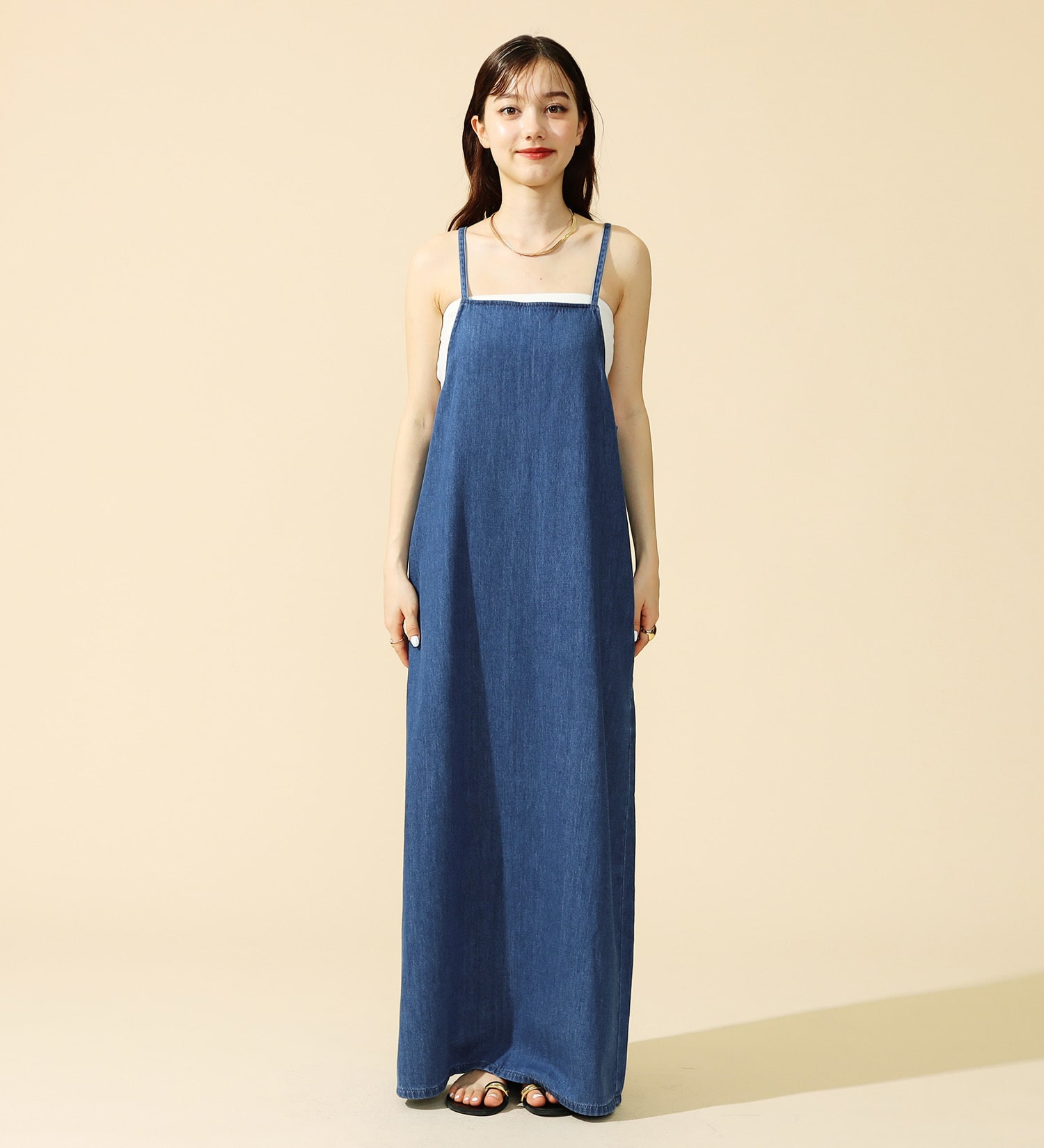 Lee(リー)の【ポイントアップ対象】RELAX SALOPETTE DRESS/サロペット/ワンピース|オールインワン/サロペット/オーバーオール/レディース|中色ブルー