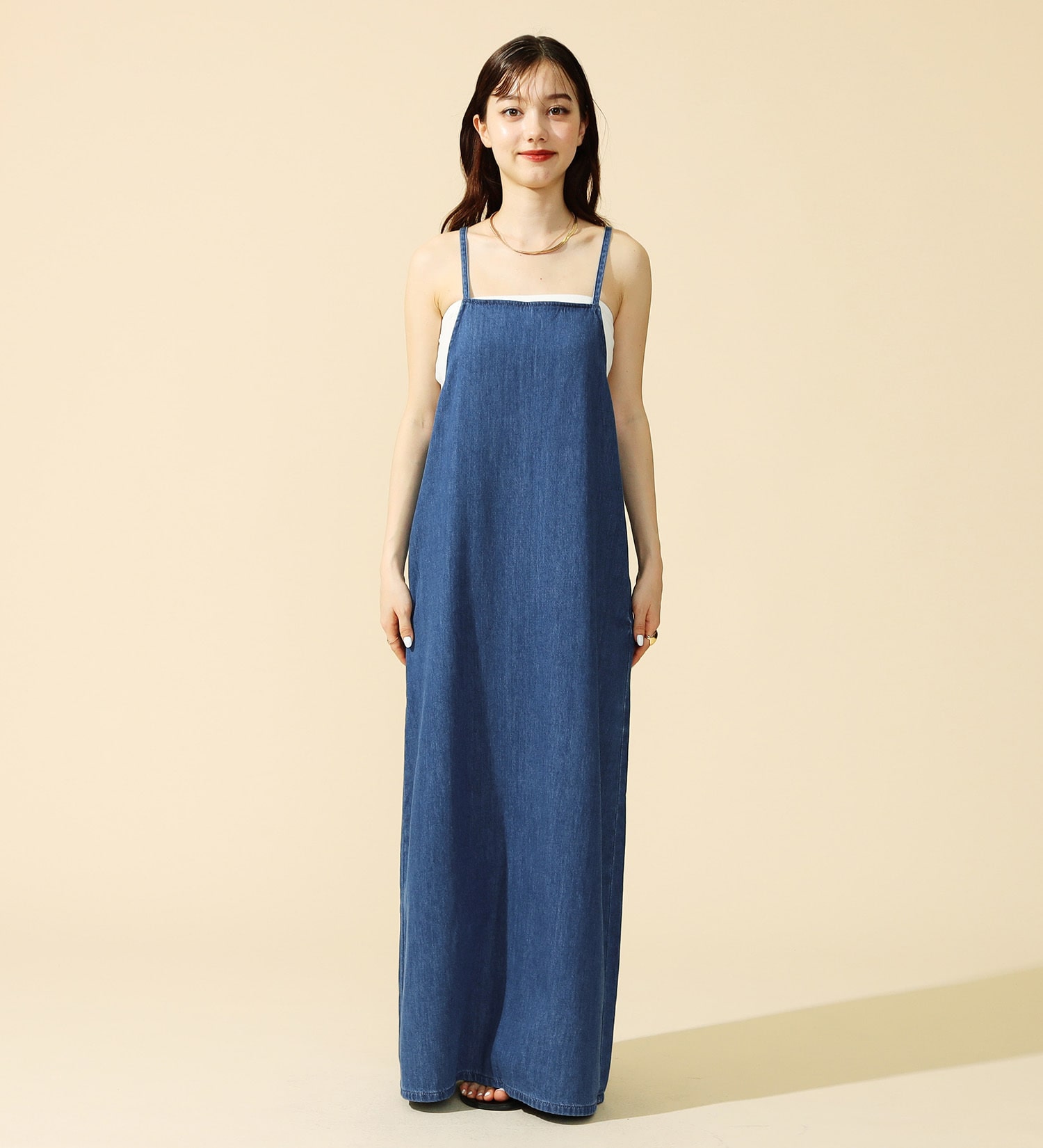 Lee(リー)の【ポイントアップ対象】RELAX SALOPETTE DRESS/サロペット/ワンピース|オールインワン/サロペット/オーバーオール/レディース|中色ブルー