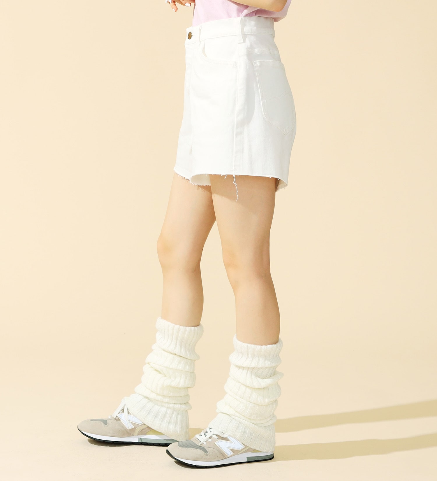 Lee(リー)の【SUMMER SALE】【豊富なサイズ展開】Lee BABE ストレッチ/ショートデニムパンツ XS-4L セットアップ対応|パンツ/パンツ/レディース|ホワイト