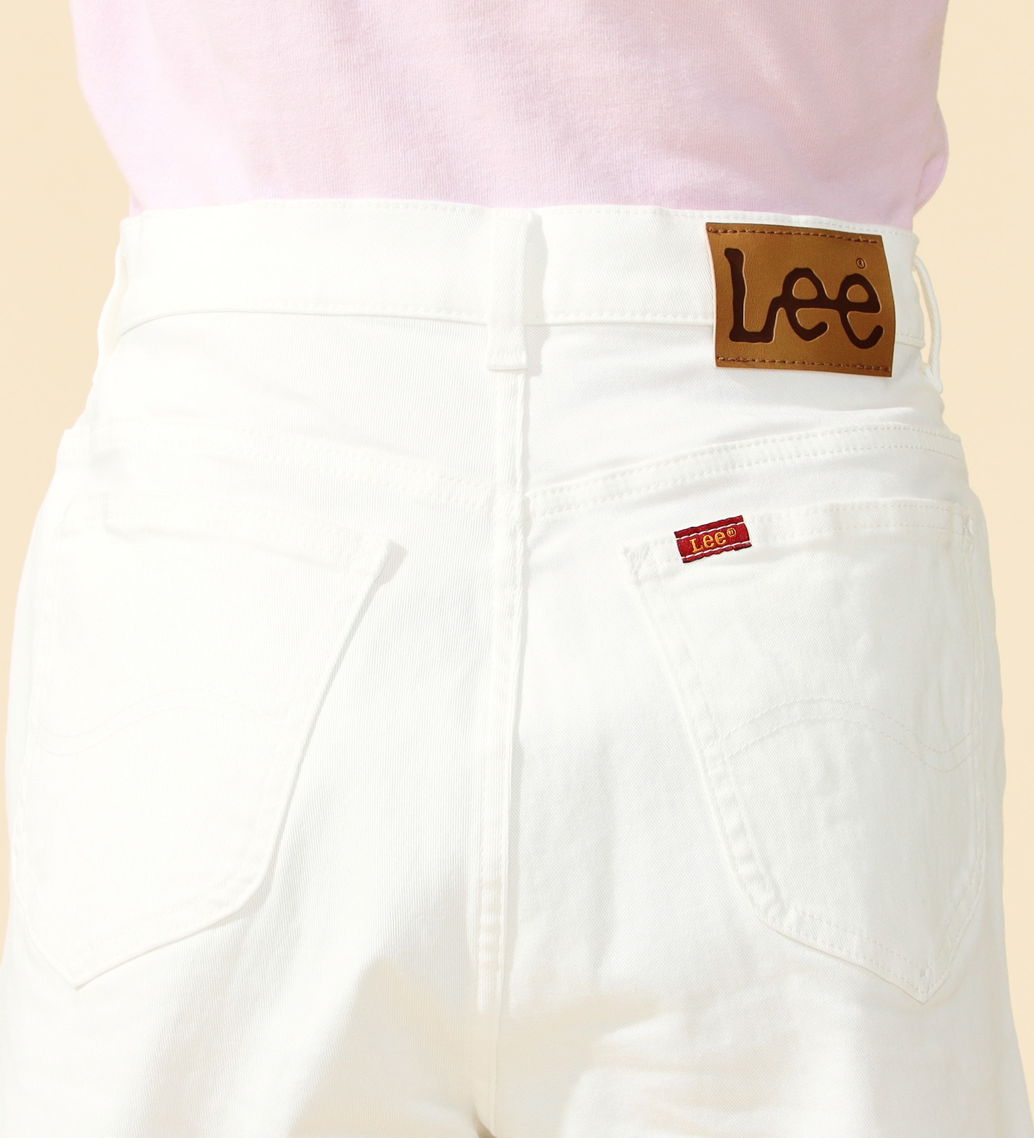 Lee(リー)の【SUMMER SALE】【豊富なサイズ展開】Lee BABE ストレッチ/ショートデニムパンツ XS-4L セットアップ対応|パンツ/パンツ/レディース|ホワイト