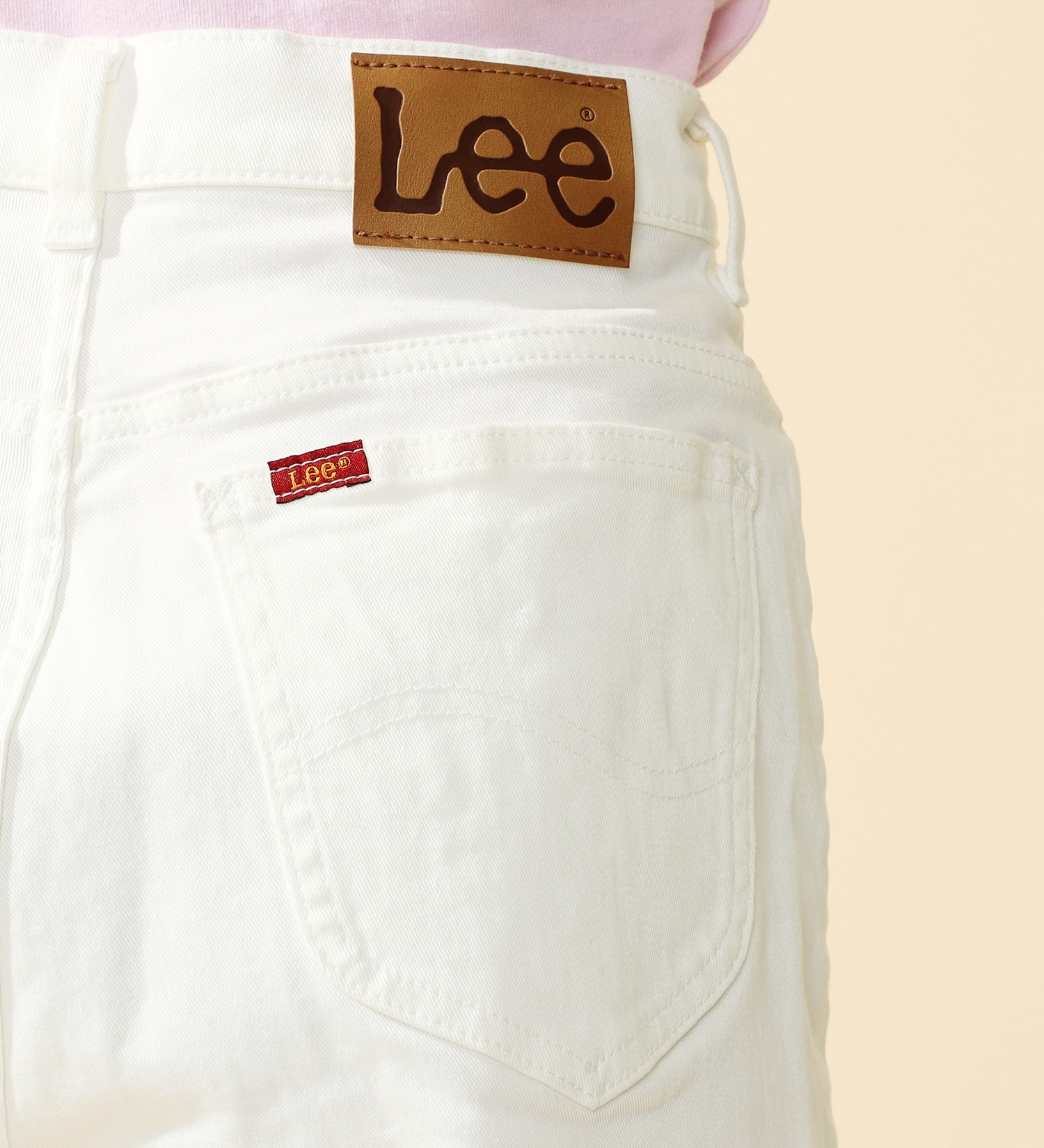 Lee(リー)の【試着対象】【2024年春夏モデル】Lee BABE ストレッチ/ショートデニムパンツ サイズ展開XS-4L|パンツ/パンツ/レディース|ホワイト