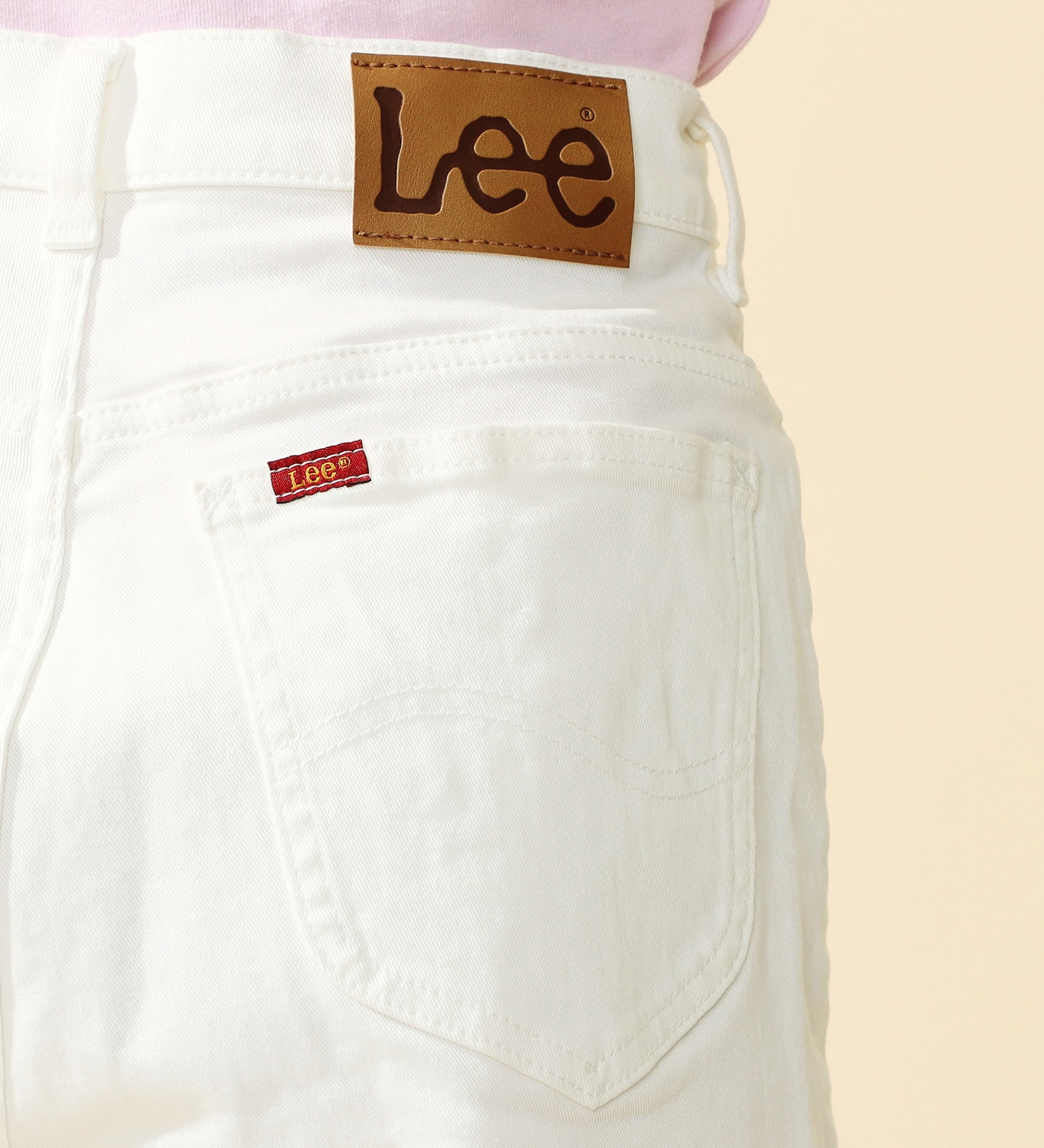 Lee(リー)の【SUMMER SALE】【豊富なサイズ展開】Lee BABE ストレッチ/ショートデニムパンツ XS-4L セットアップ対応|パンツ/パンツ/レディース|ホワイト