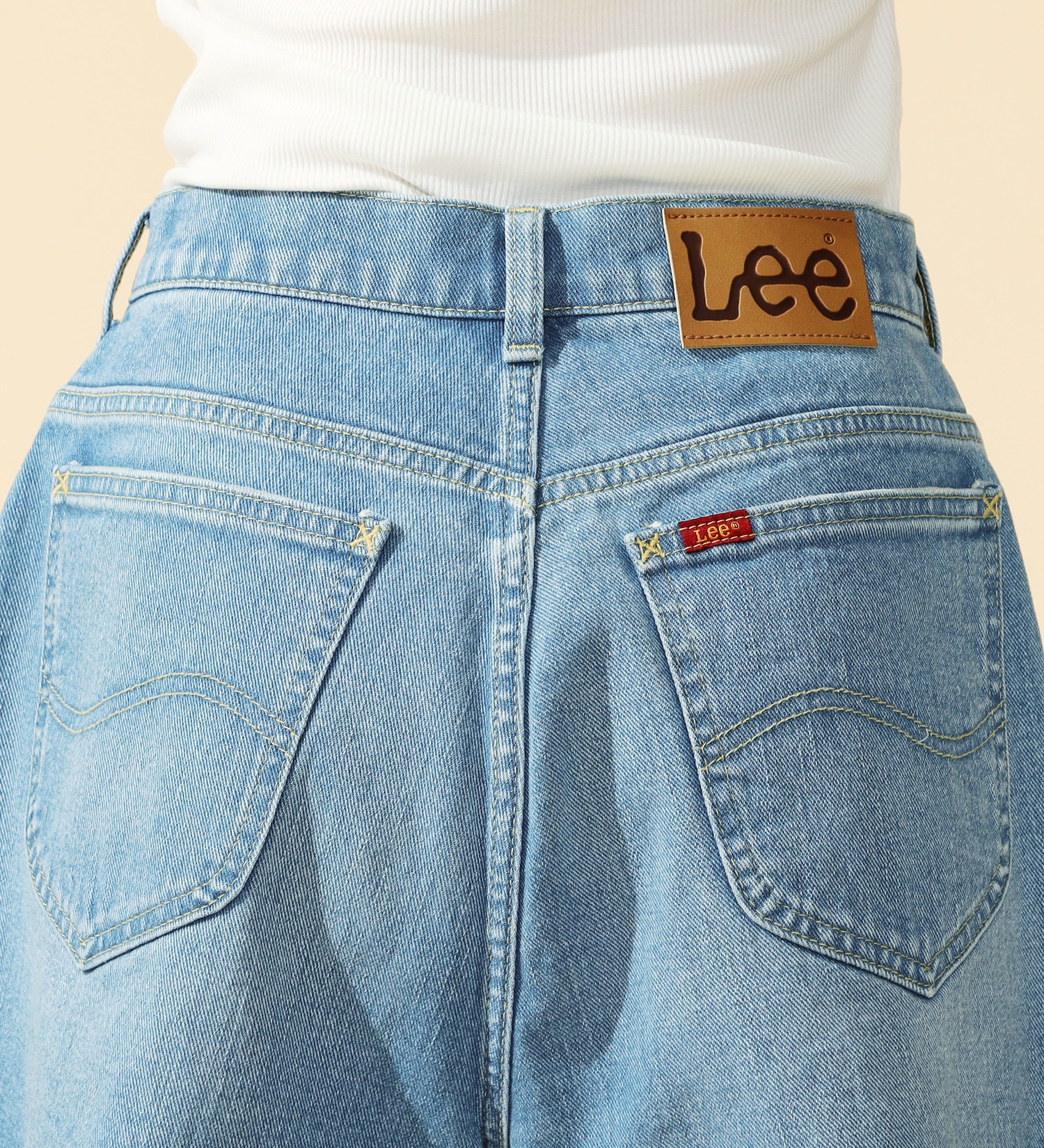 Lee(リー)の【試着対象】【2024年春夏モデル】Lee BABE ストレッチ/ショートデニムパンツ サイズ展開XS-4L|パンツ/デニムパンツ/レディース|淡色ブルー