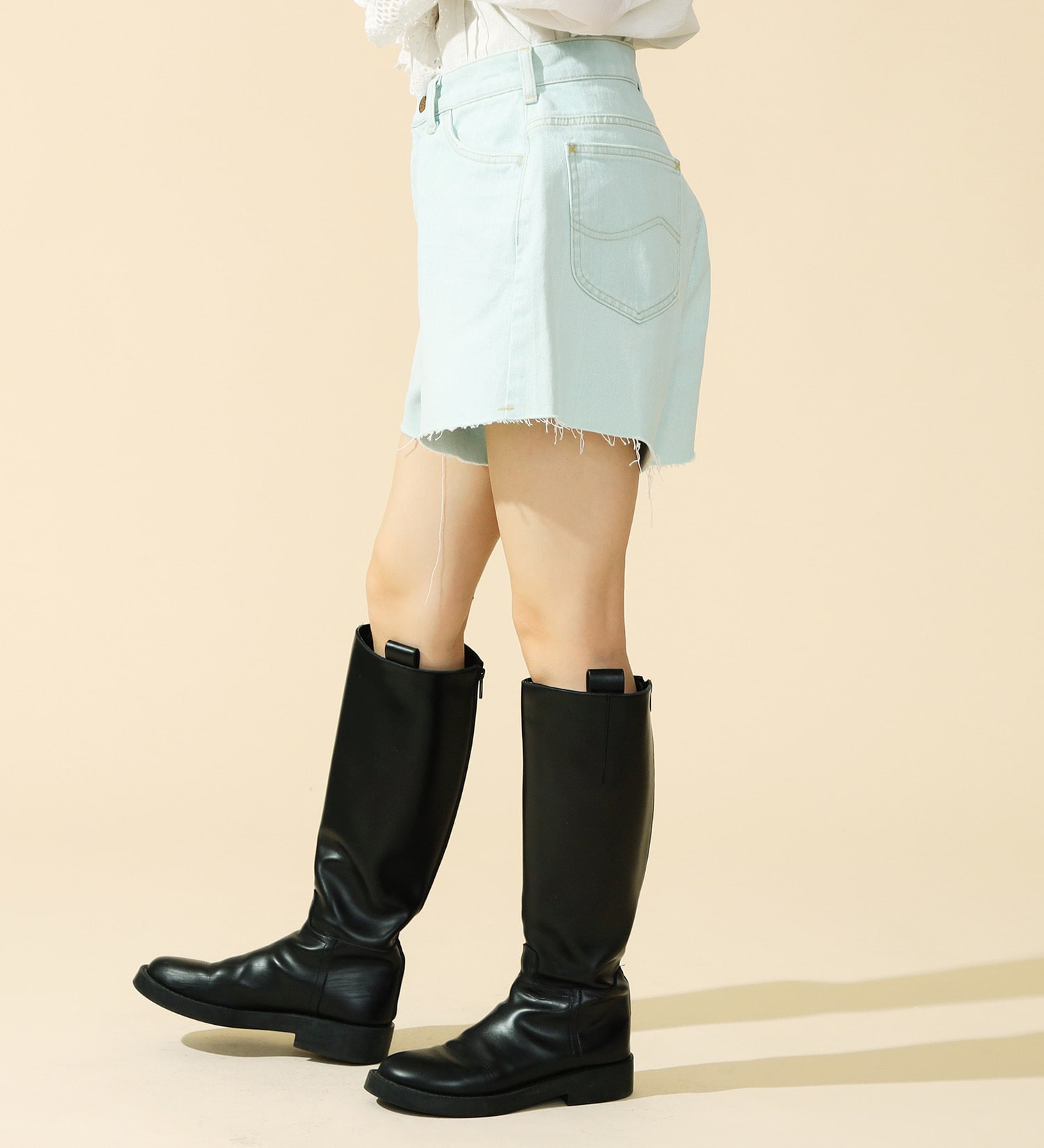 Lee(リー)の【SUMMER SALE】【豊富なサイズ展開】Lee BABE ストレッチ/ショートデニムパンツ XS-4L セットアップ対応|パンツ/パンツ/レディース|淡色ブルー2