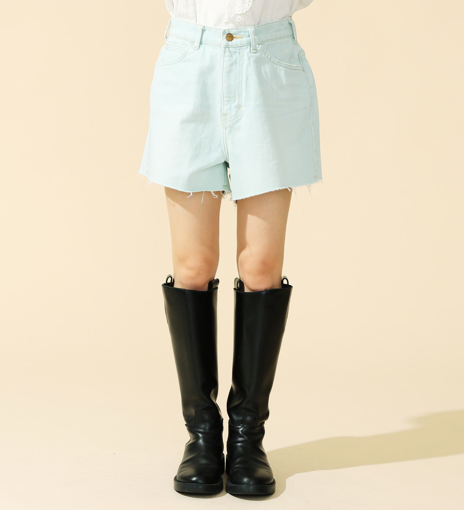 Lee(リー)の【SUMMER SALE】【豊富なサイズ展開】Lee BABE ストレッチ/ショートデニムパンツ XS-4L セットアップ対応|パンツ/パンツ/レディース|淡色ブルー2