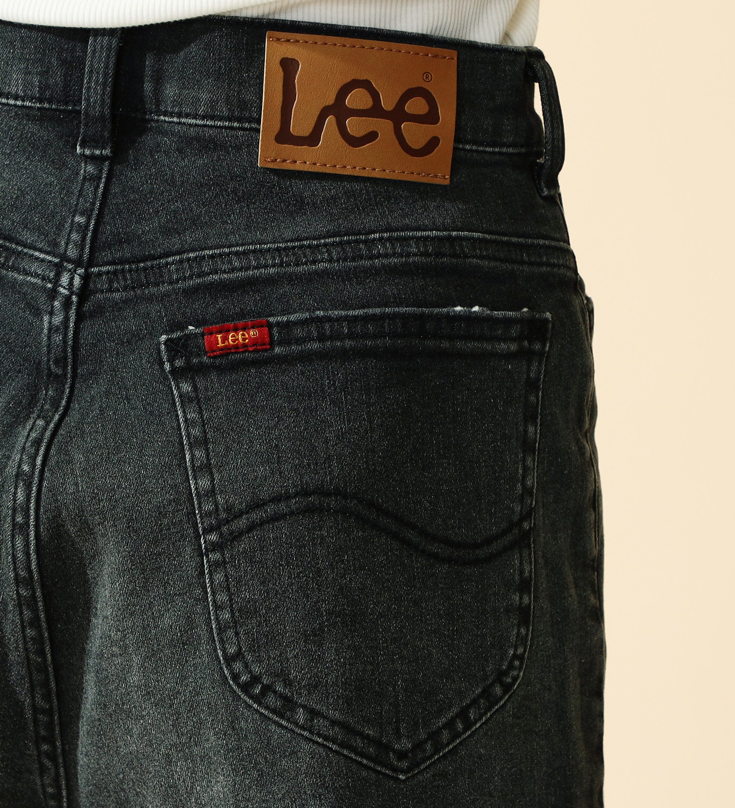 Lee(リー)の【試着対象】【2024年春夏モデル】Lee BABE ストレッチ/ショートデニムパンツ サイズ展開XS-4L|パンツ/デニムパンツ/レディース|ブラックデニム