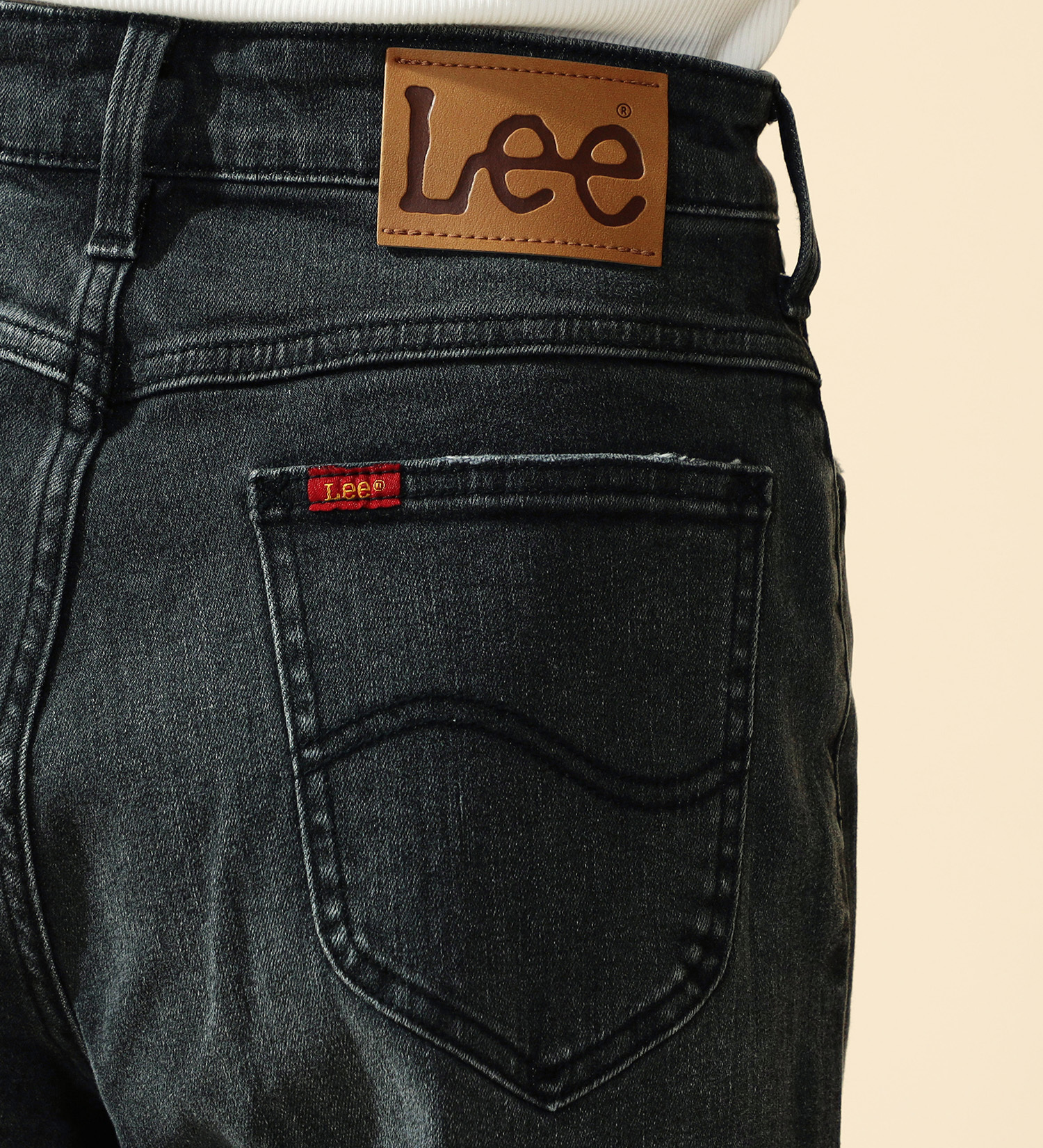 Lee(リー)の【試着対象】【2024年春夏モデル】Lee BABE ストレッチ/デニムワイドパンツ サイズ展開XXS-4L|パンツ/デニムパンツ/レディース|ブラックデニム