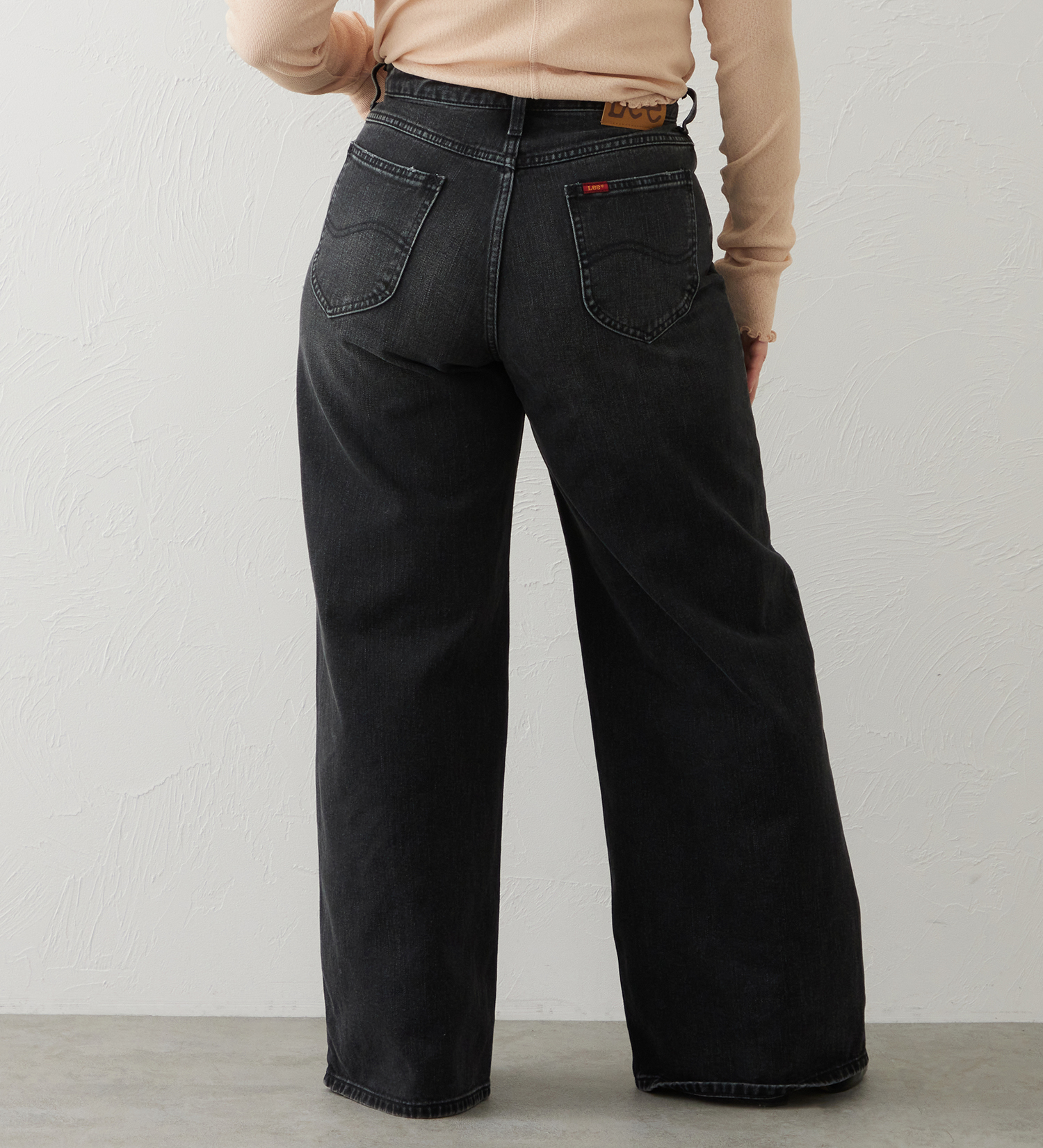 Lee(リー)の【SUMMER SALE】Lee BABE ストレッチ/ワイドデニムパンツ 【豊富なサイズ展開XXS-4L】|パンツ/デニム/ジーンズパンツ/レディース|ブラックデニム