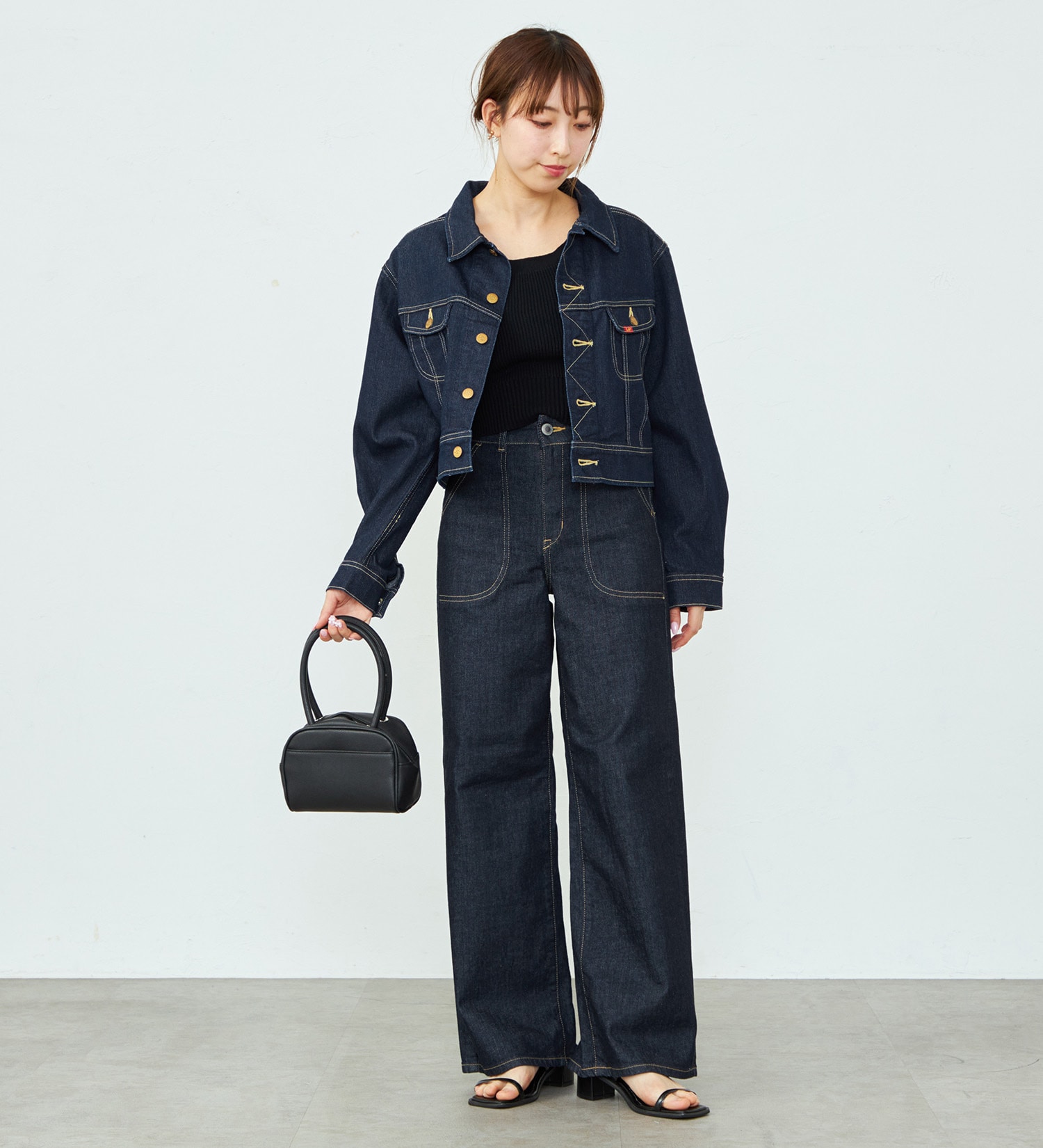 Lee(リー)の【豊富なサイズ展開】Lee BABE ストレッチ/デニムジャケット XS-4L セットアップ可|ジャケット/アウター/デニムジャケット/レディース|インディゴブルー