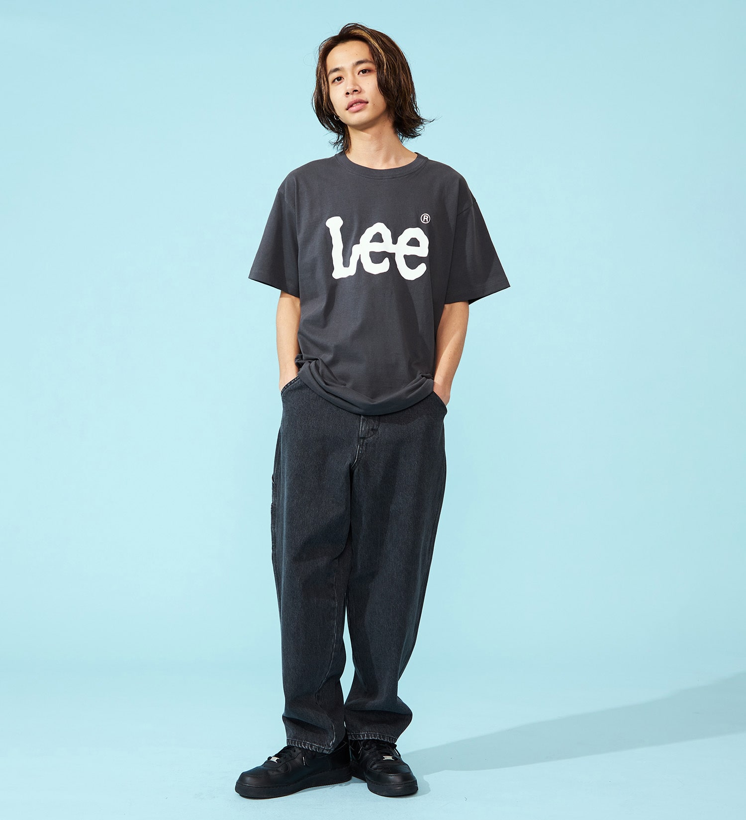 Lee(リー)の【X-LINE】ワイドペインターパンツ|パンツ/デニム/ジーンズパンツ/メンズ|ブラックデニム