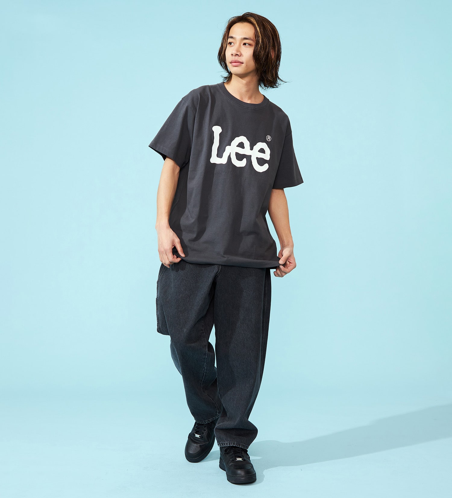 Lee(リー)の【X-LINE】ワイドペインターパンツ|パンツ/デニム/ジーンズパンツ/メンズ|ブラックデニム