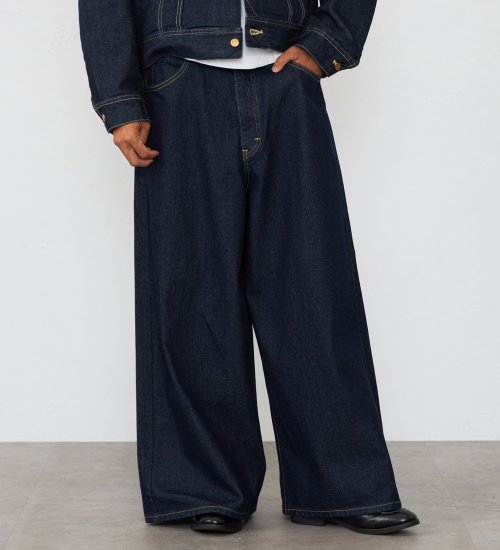 【試着対象】【X-LINE】WIDEST JEANS/最も太いバギーデニムパンツ