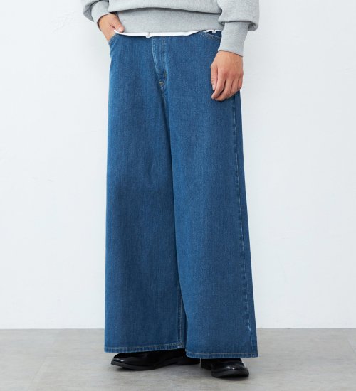 Lee(リー)の【試着対象】【X-LINE】WIDEST JEANS/最も太いバギーデニムパンツ|パンツ/デニム/ジーンズパンツ/メンズ|中色ブルー