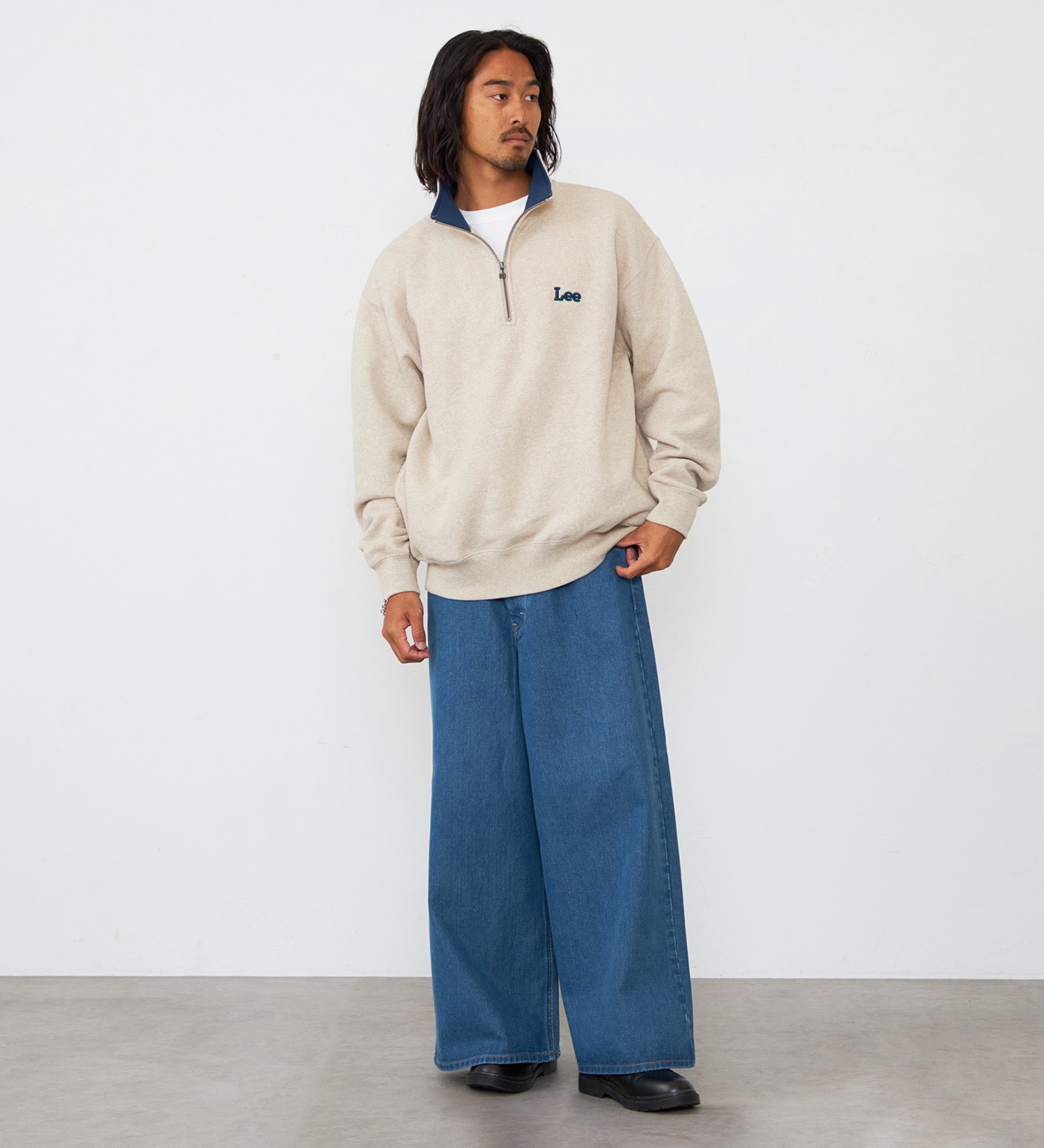 Lee(リー)の【試着対象】【X-LINE】WIDEST JEANS/最も太いバギーデニムパンツ|パンツ/デニム/ジーンズパンツ/メンズ|中色ブルー