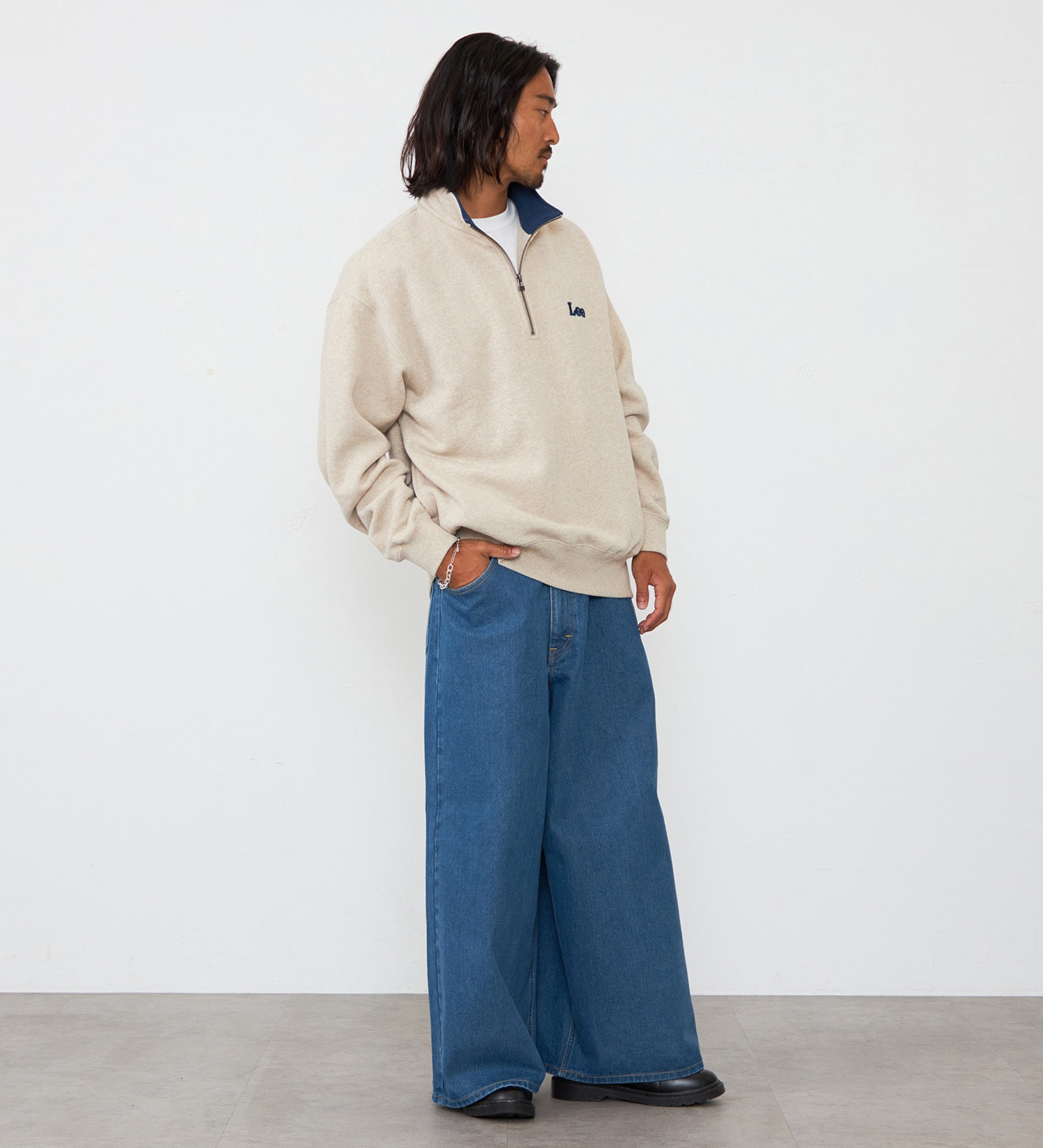 Lee(リー)の【試着対象】【X-LINE】WIDEST JEANS/最も太いバギーデニムパンツ|パンツ/デニム/ジーンズパンツ/メンズ|中色ブルー