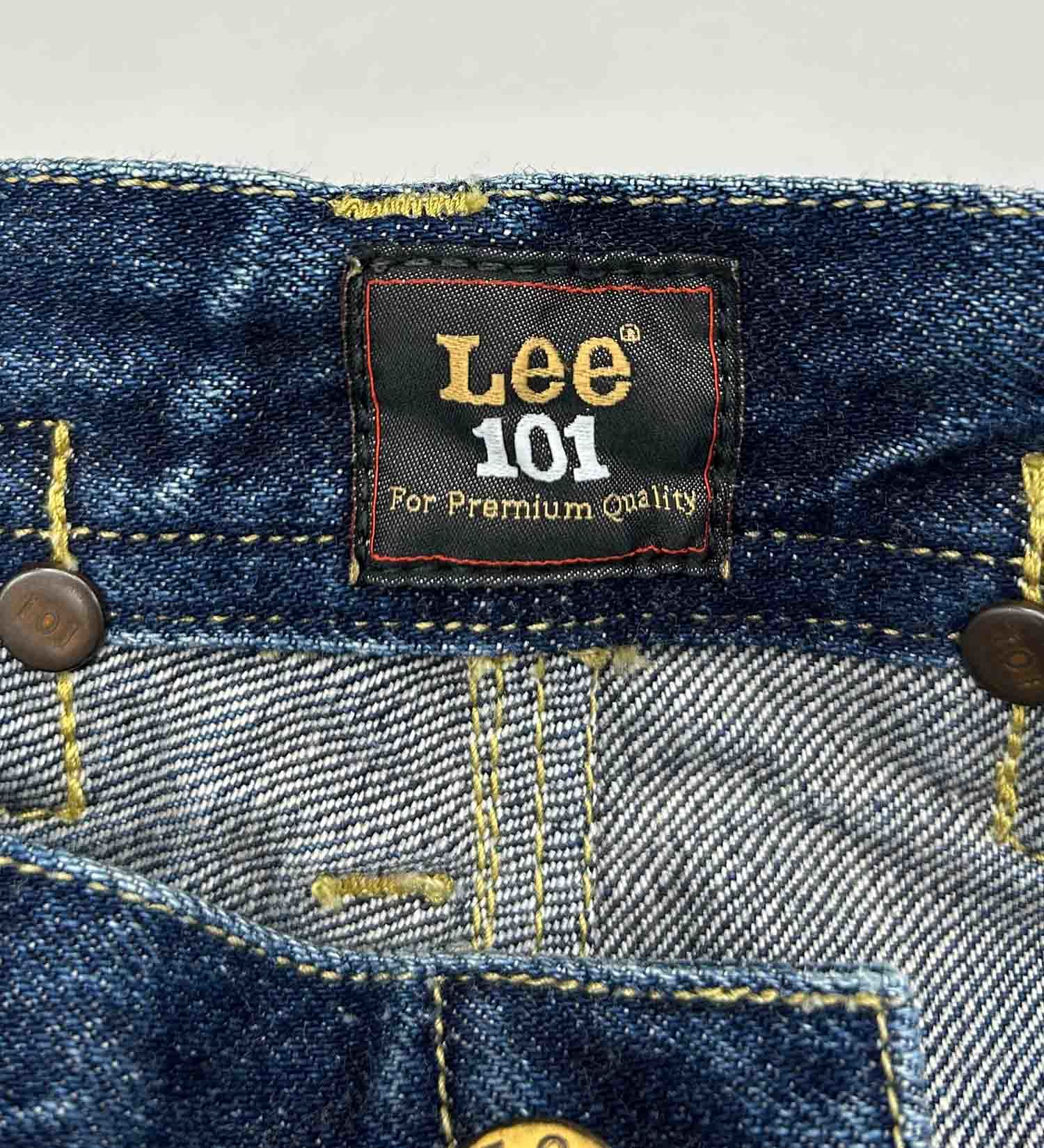 Lee(リー)の【予約】【101 100周年】101 COWBOY WIDE PANTS/カウボーイワイド セルビッチデニム|パンツ/デニム/ジーンズパンツ/メンズ|濃色ブルー