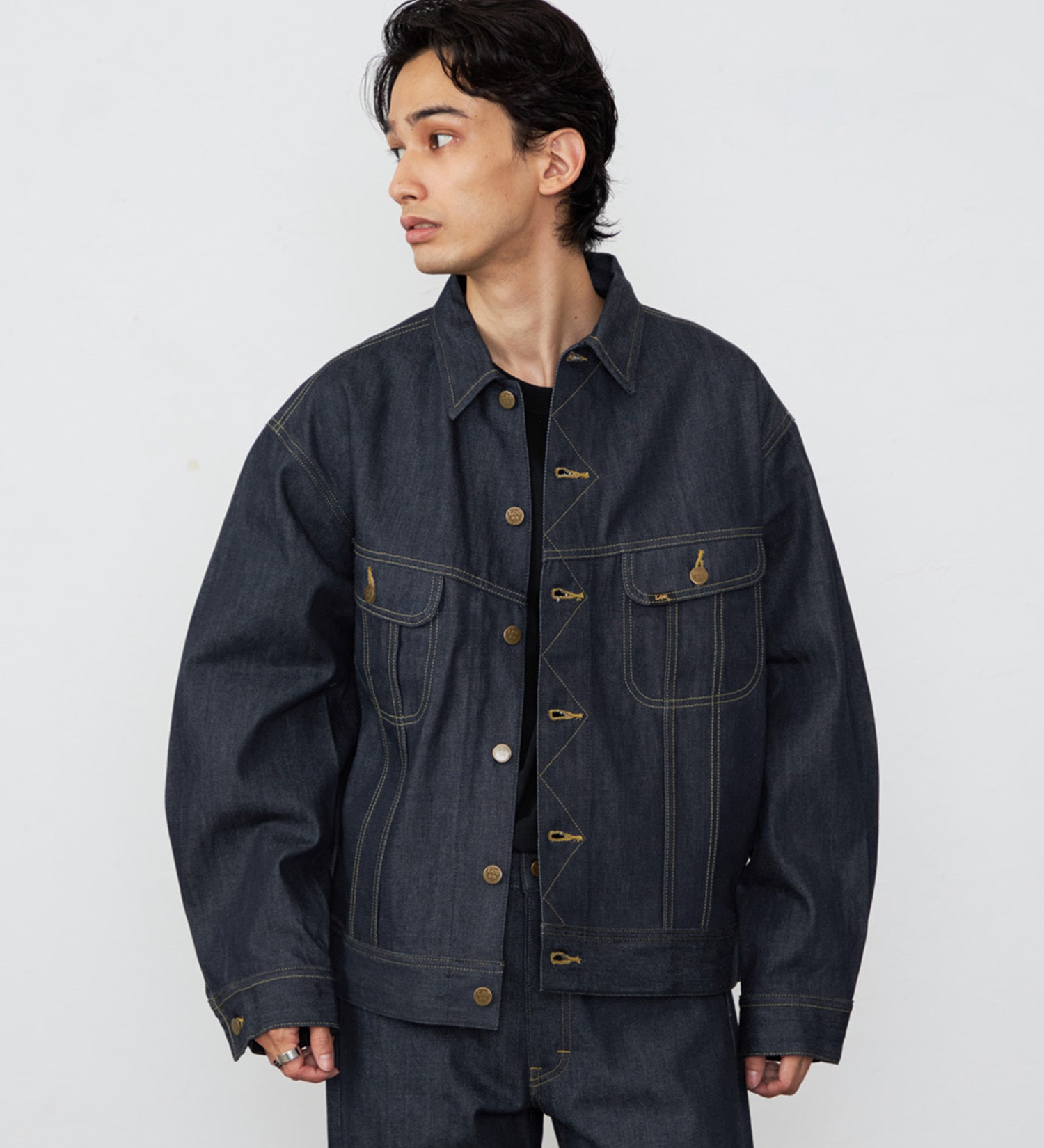 Lee(リー)の【予約】【101 100周年】RIDERS101 WIDE JACKET/ライダース ワイドデニムジャケット|ジャケット/アウター/デニムジャケット/メンズ|インディゴ未洗い