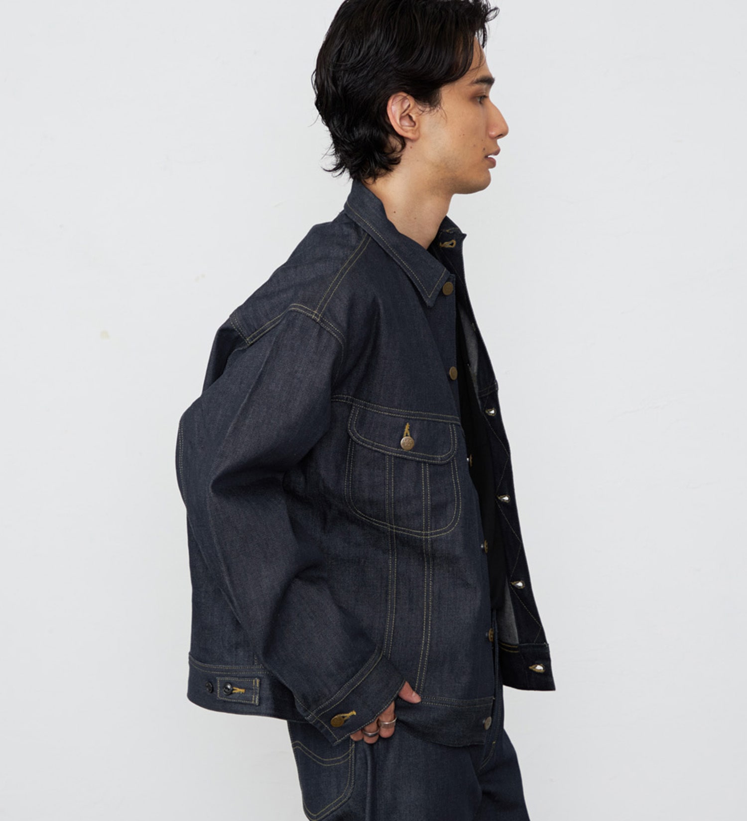 Lee(リー)の【予約】【101 100周年】RIDERS101 WIDE JACKET/ライダース ワイドデニムジャケット|ジャケット/アウター/デニムジャケット/メンズ|インディゴ未洗い