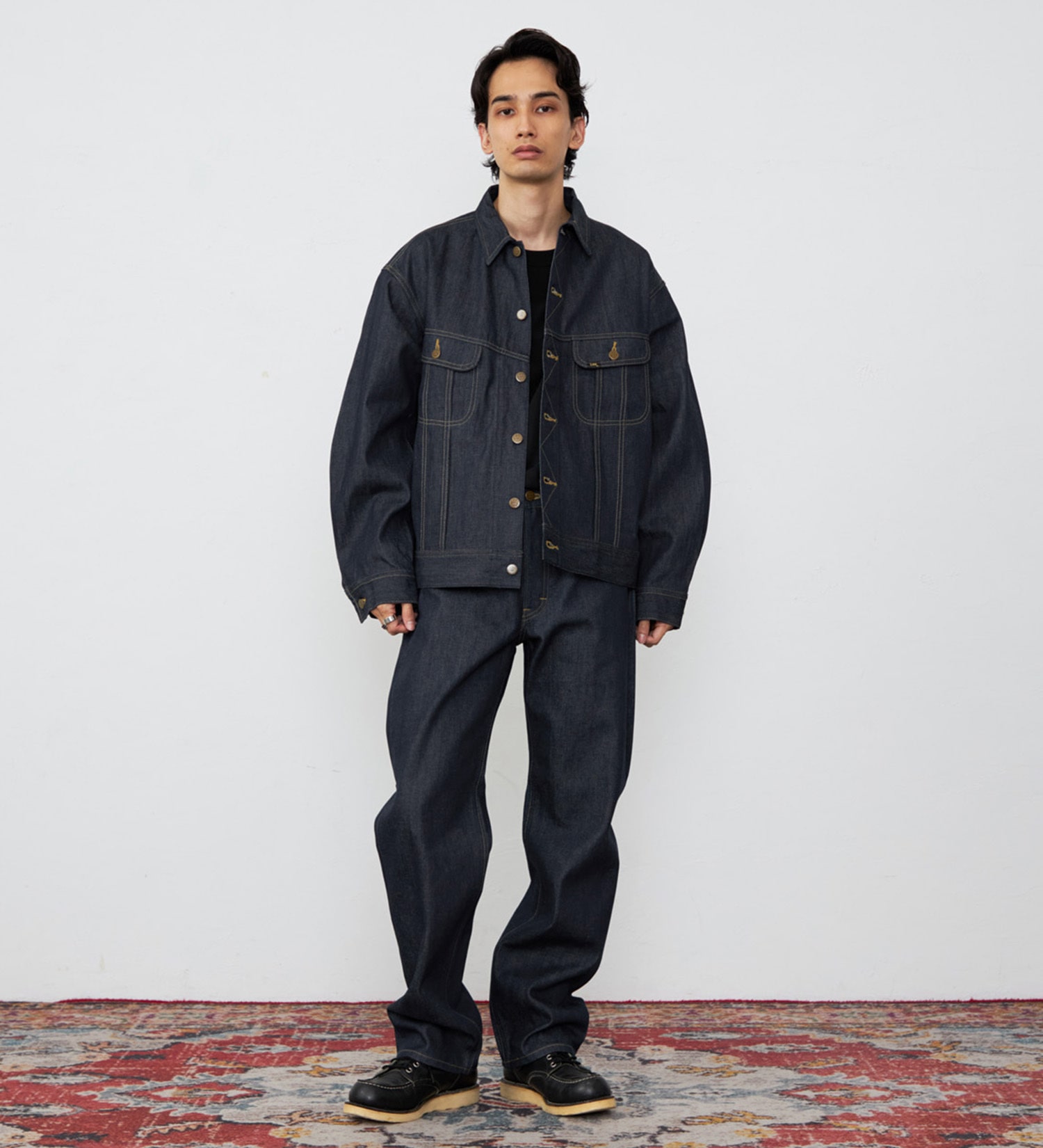 Lee(リー)の【予約】【101 100周年】RIDERS101 WIDE JACKET/ライダース ワイドデニムジャケット|ジャケット/アウター/デニムジャケット/メンズ|インディゴ未洗い