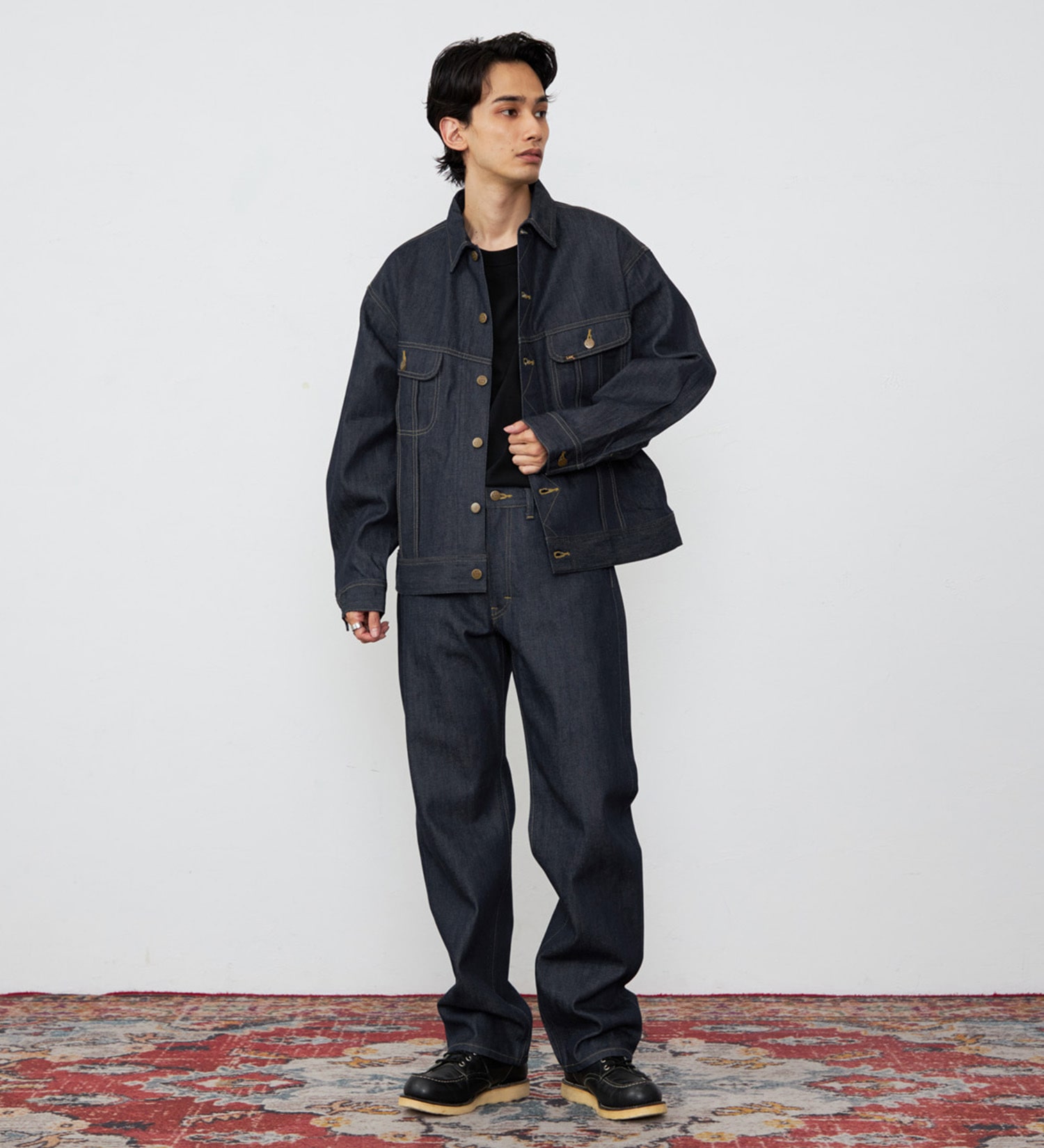 Lee(リー)の【予約】【101 100周年】RIDERS101 WIDE JACKET/ライダース ワイドデニムジャケット|ジャケット/アウター/デニムジャケット/メンズ|インディゴ未洗い