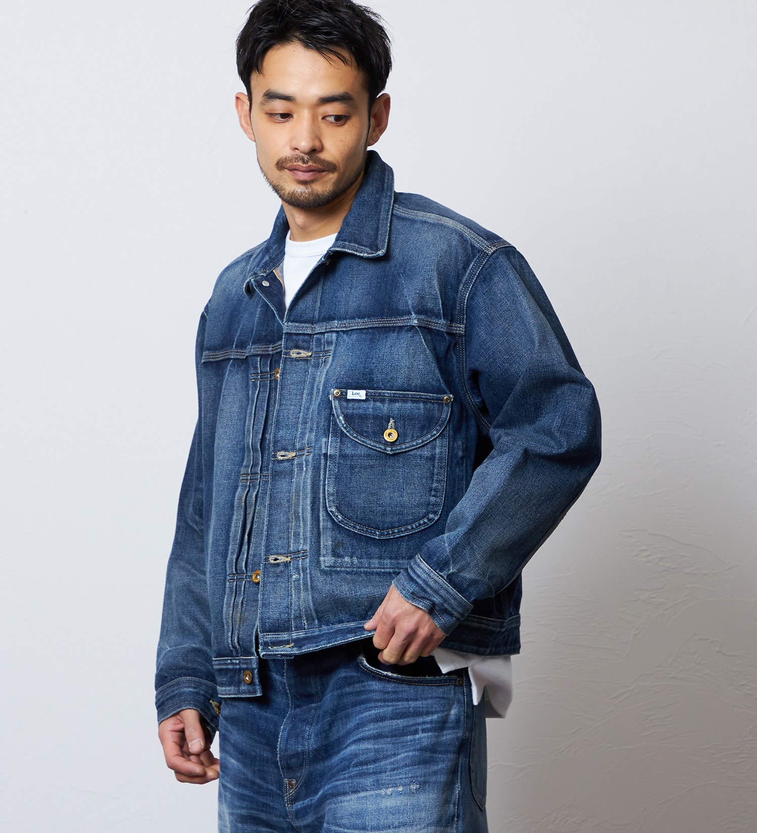 Lee(リー)の【予約】【101 101周年記念特別モデル】ANNIVERSARY 101-J COWBOY JACKET デニムジャケット セットアップ可|ジャケット/アウター/デニムジャケット/メンズ|中色ブルー