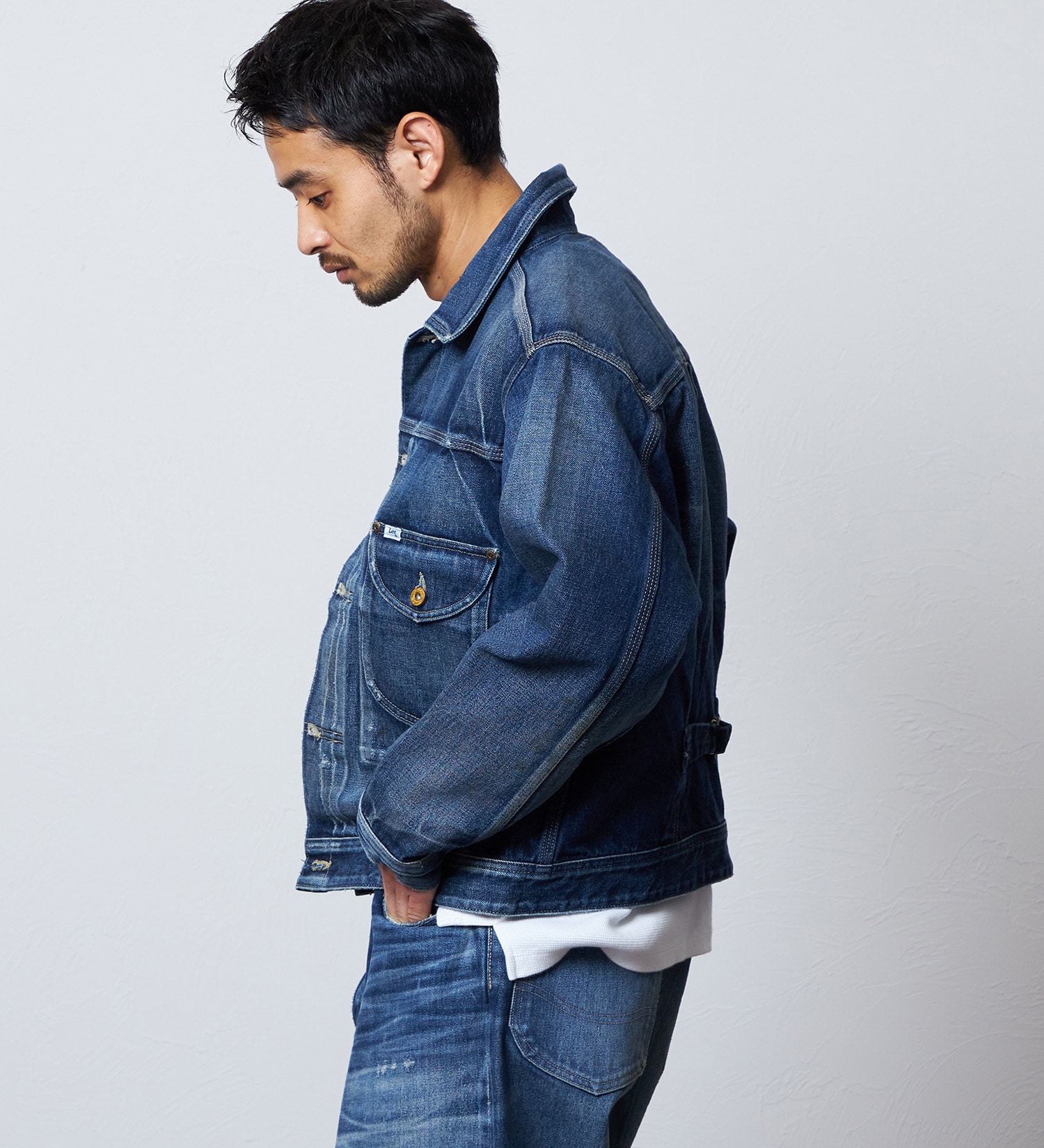 Lee(リー)の【予約】【101 101周年記念特別モデル】ANNIVERSARY 101-J COWBOY JACKET デニムジャケット セットアップ可|ジャケット/アウター/デニムジャケット/メンズ|中色ブルー