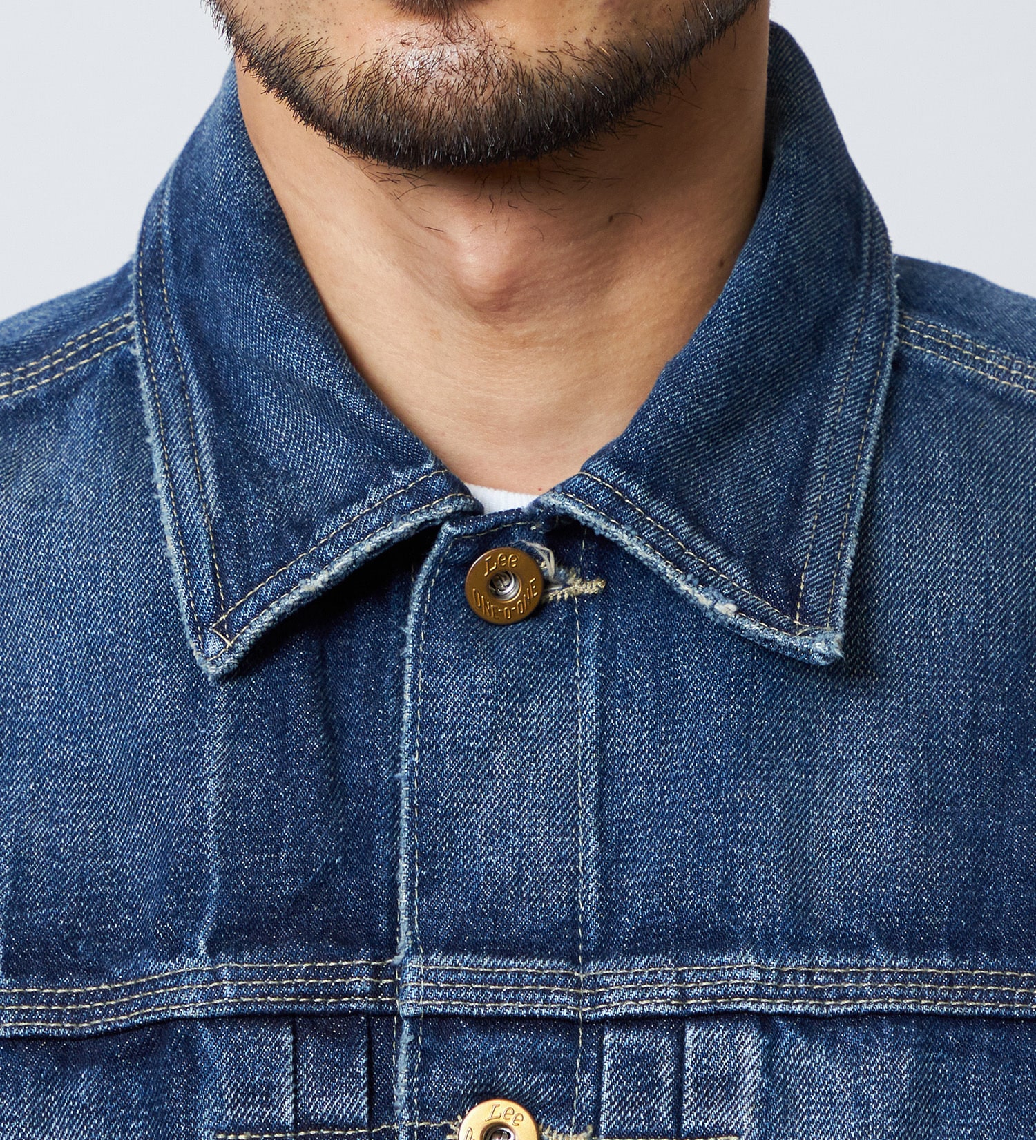 Lee(リー)の【予約】【101 101周年記念特別モデル】ANNIVERSARY 101-J COWBOY JACKET デニムジャケット セットアップ可|ジャケット/アウター/デニムジャケット/メンズ|中色ブルー