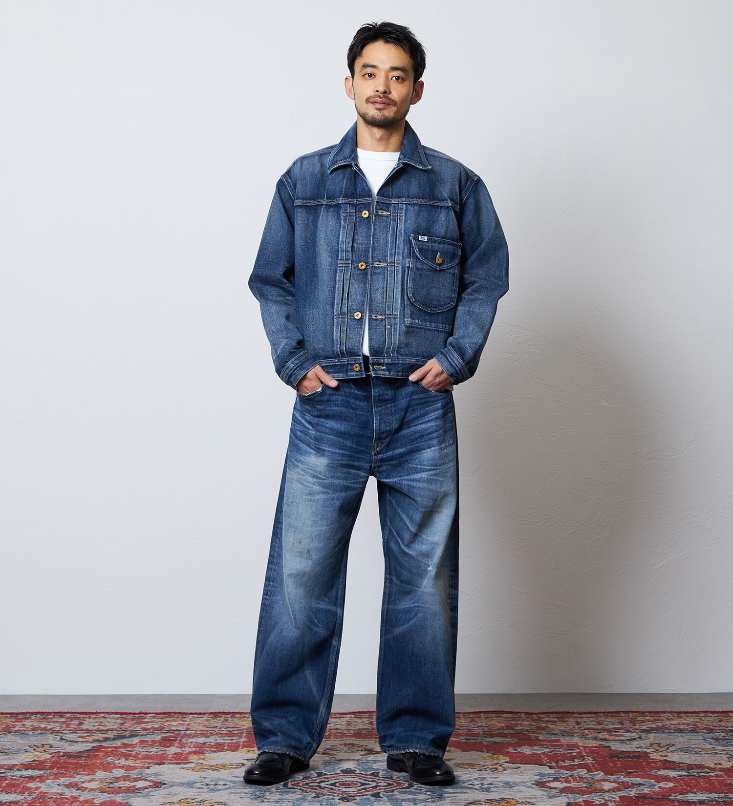 Lee(リー)の【予約】【101 101周年記念特別モデル】ANNIVERSARY 101-J COWBOY JACKET デニムジャケット セットアップ可|ジャケット/アウター/デニムジャケット/メンズ|中色ブルー