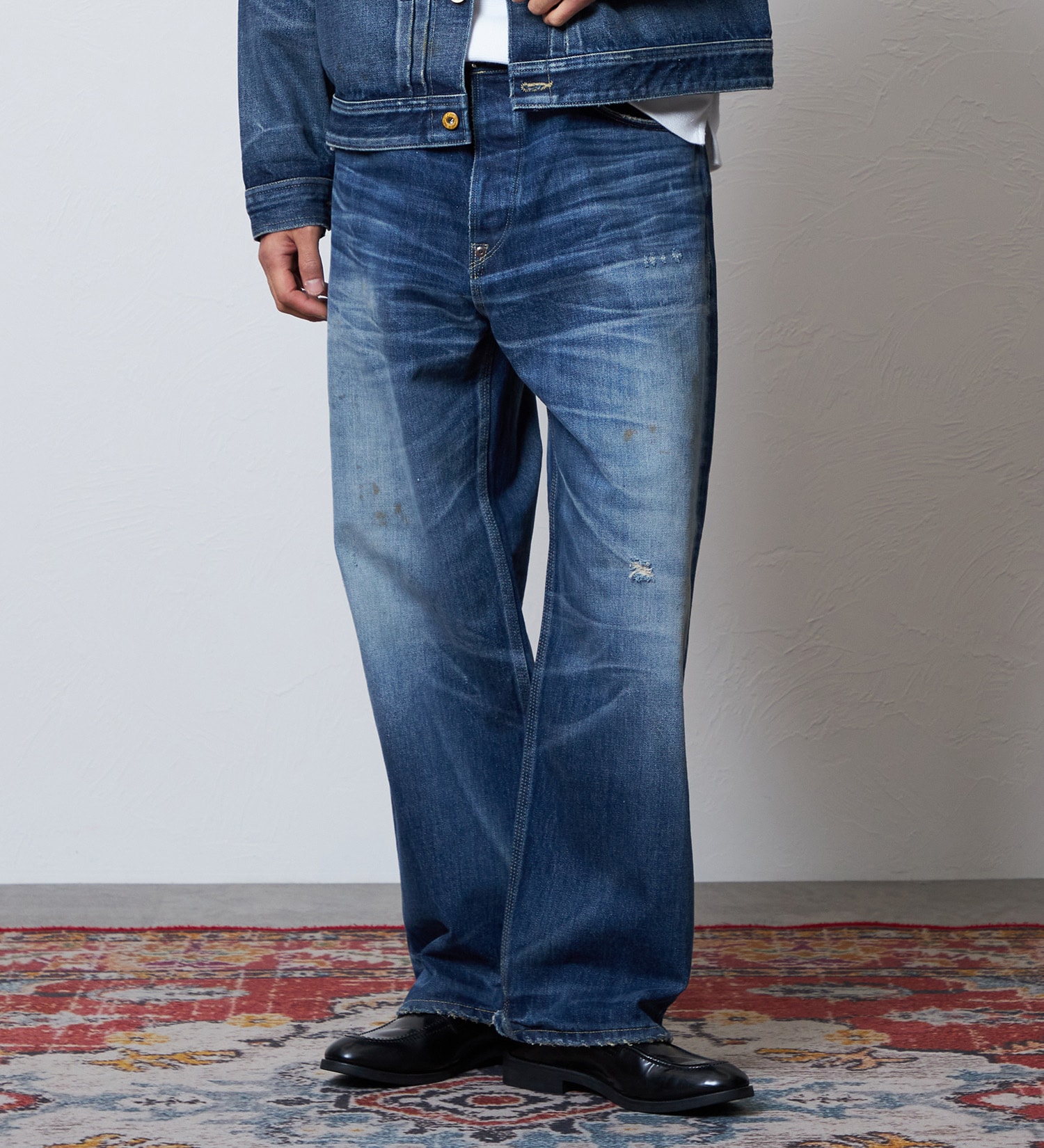 Lee(リー)の【予約】【101 101周年記念特別モデル】ANNIVERSARY 101-J COWBOY PANTS デニムパンツ セットアップ可|パンツ/デニム/ジーンズパンツ/メンズ|中色ブルー