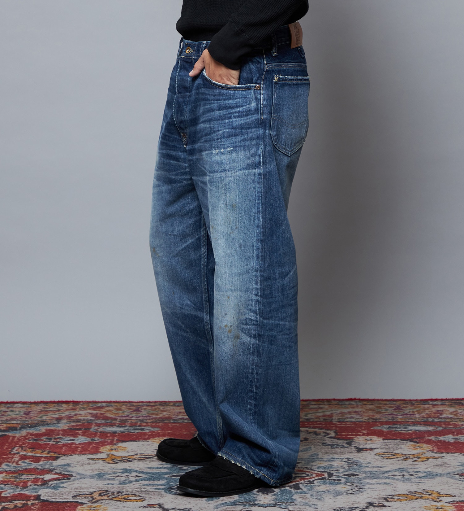 Lee(リー)の【予約】【101 101周年記念特別モデル】ANNIVERSARY 101-J COWBOY PANTS デニムパンツ セットアップ可|パンツ/デニム/ジーンズパンツ/メンズ|中色ブルー