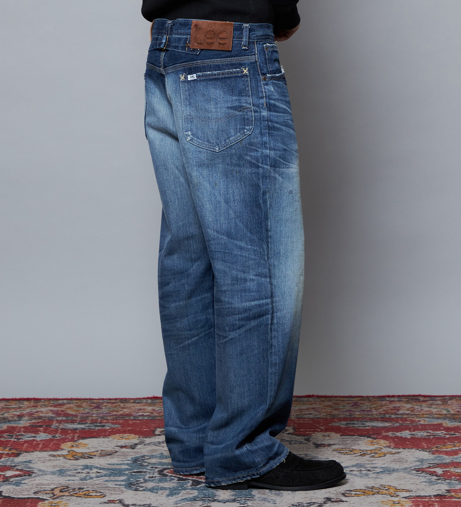 Lee(リー)の【予約】【101 101周年記念特別モデル】ANNIVERSARY 101-J COWBOY PANTS デニムパンツ セットアップ可|パンツ/デニム/ジーンズパンツ/メンズ|中色ブルー